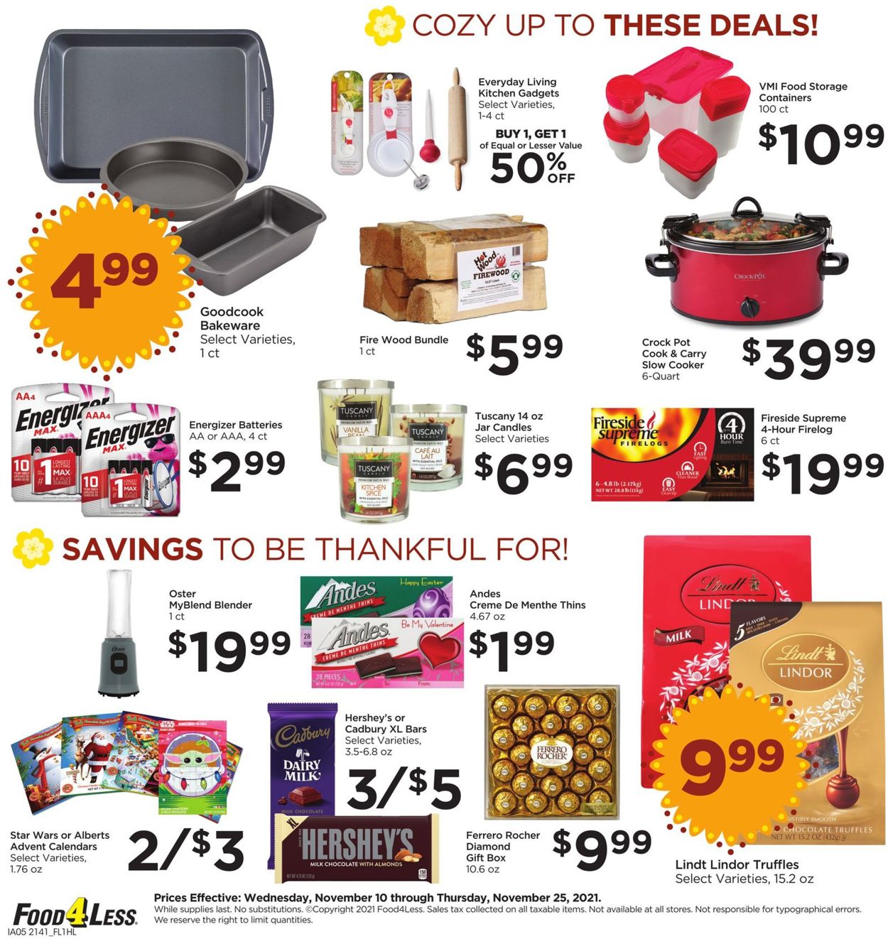 Catalogue Food 4 Less from 11/10/2021