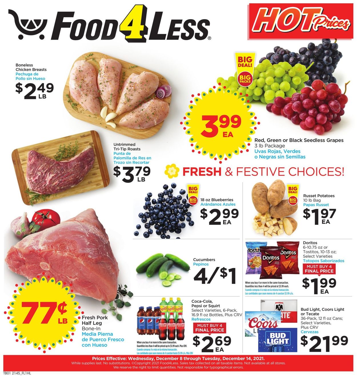 Catalogue Food 4 Less HOLIDAY from 12/08/2021