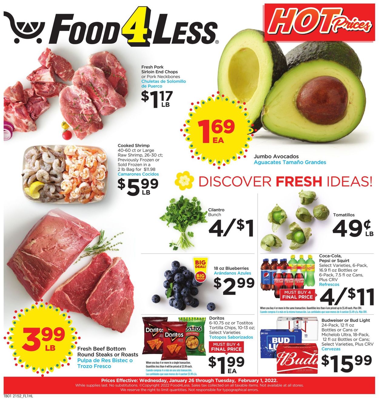Catalogue Food 4 Less from 01/26/2022