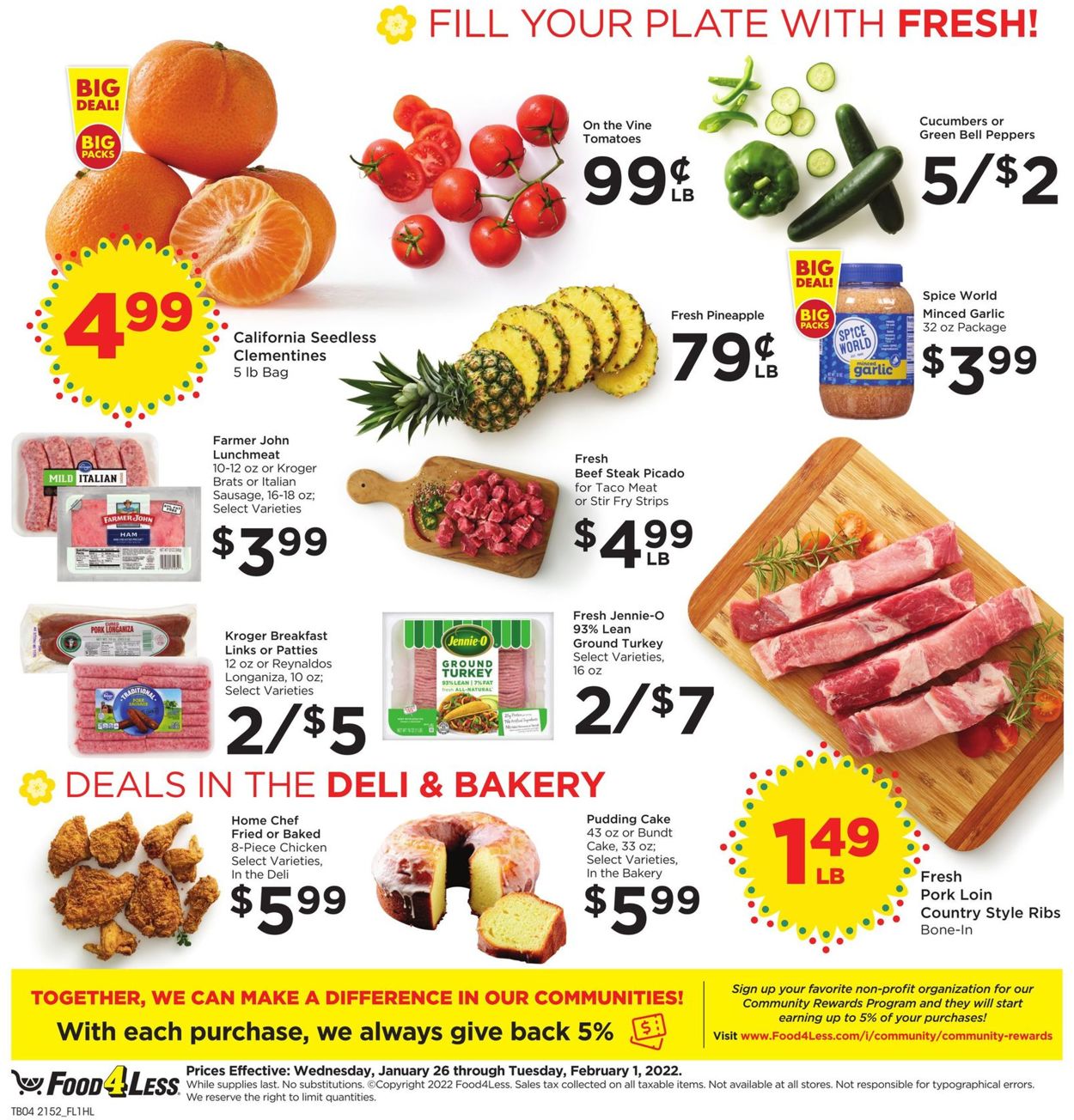 Catalogue Food 4 Less from 01/26/2022
