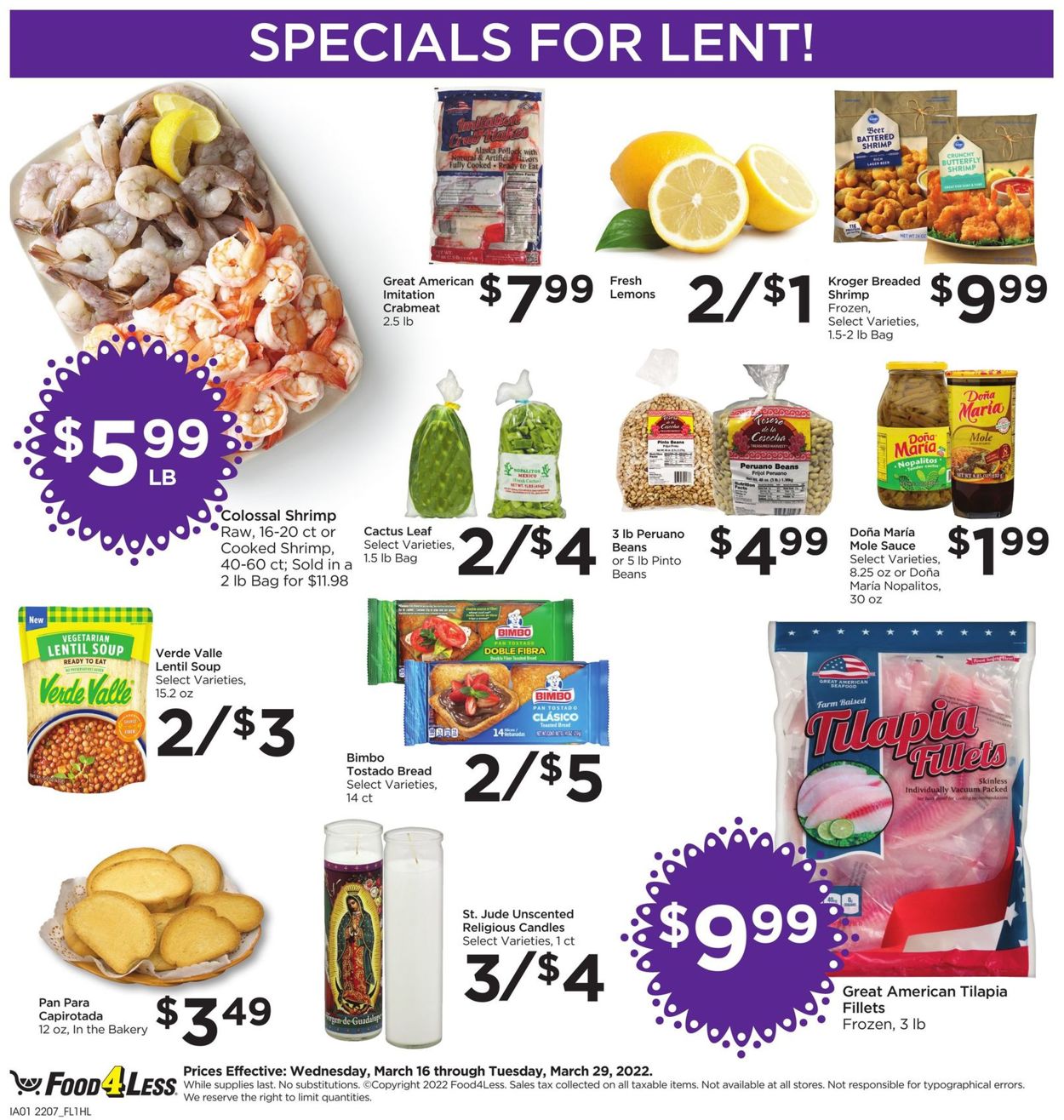 Catalogue Food 4 Less from 03/16/2022