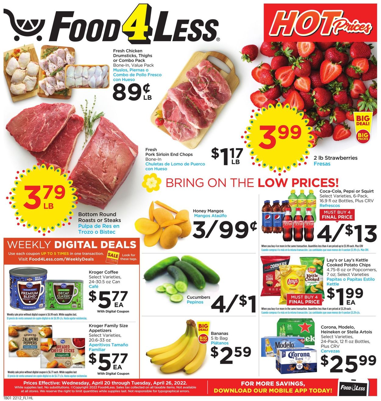 Catalogue Food 4 Less from 04/20/2022