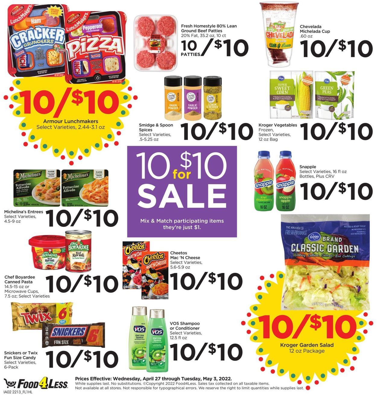 Catalogue Food 4 Less from 04/27/2022