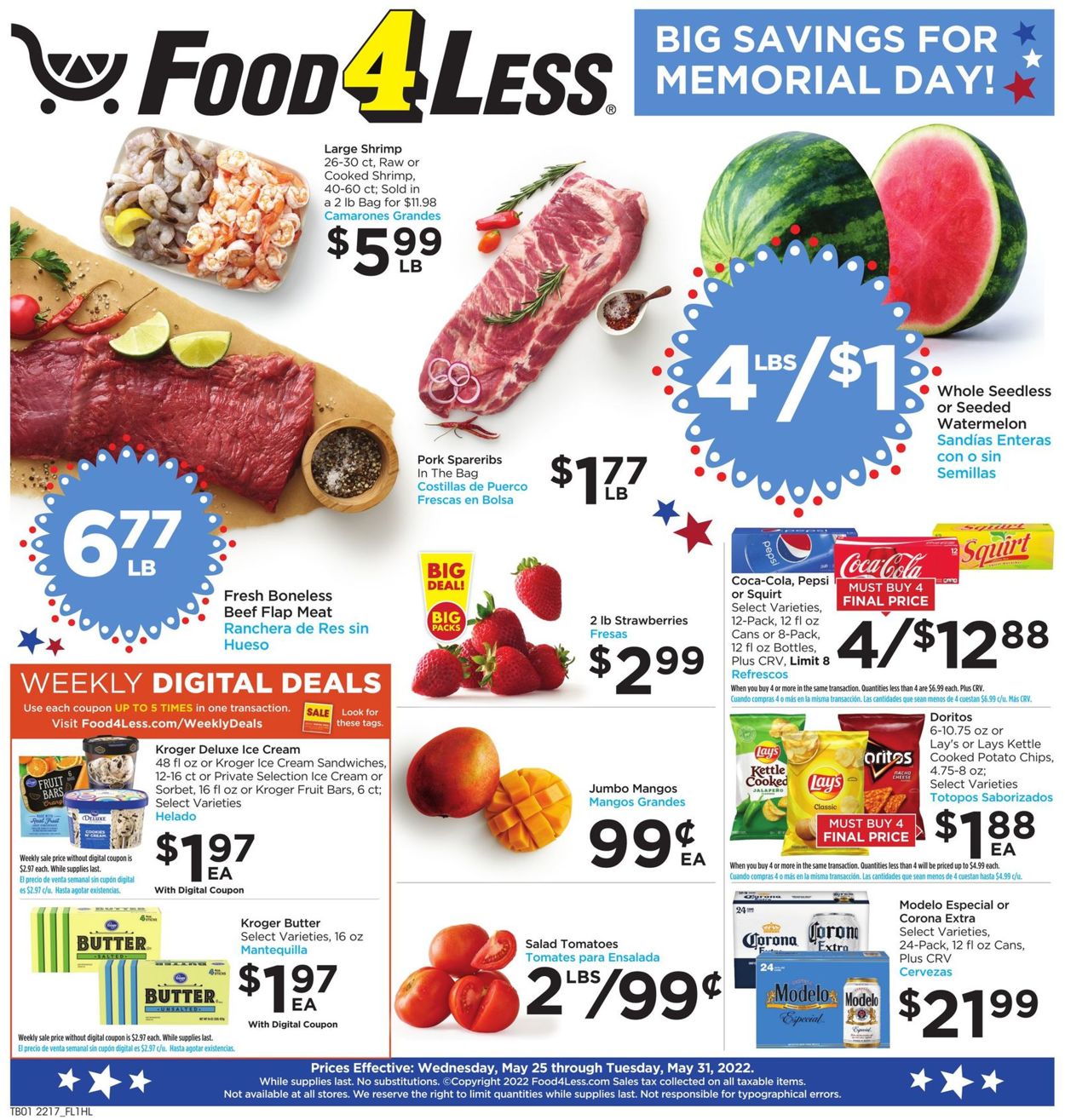 Catalogue Food 4 Less from 05/25/2022