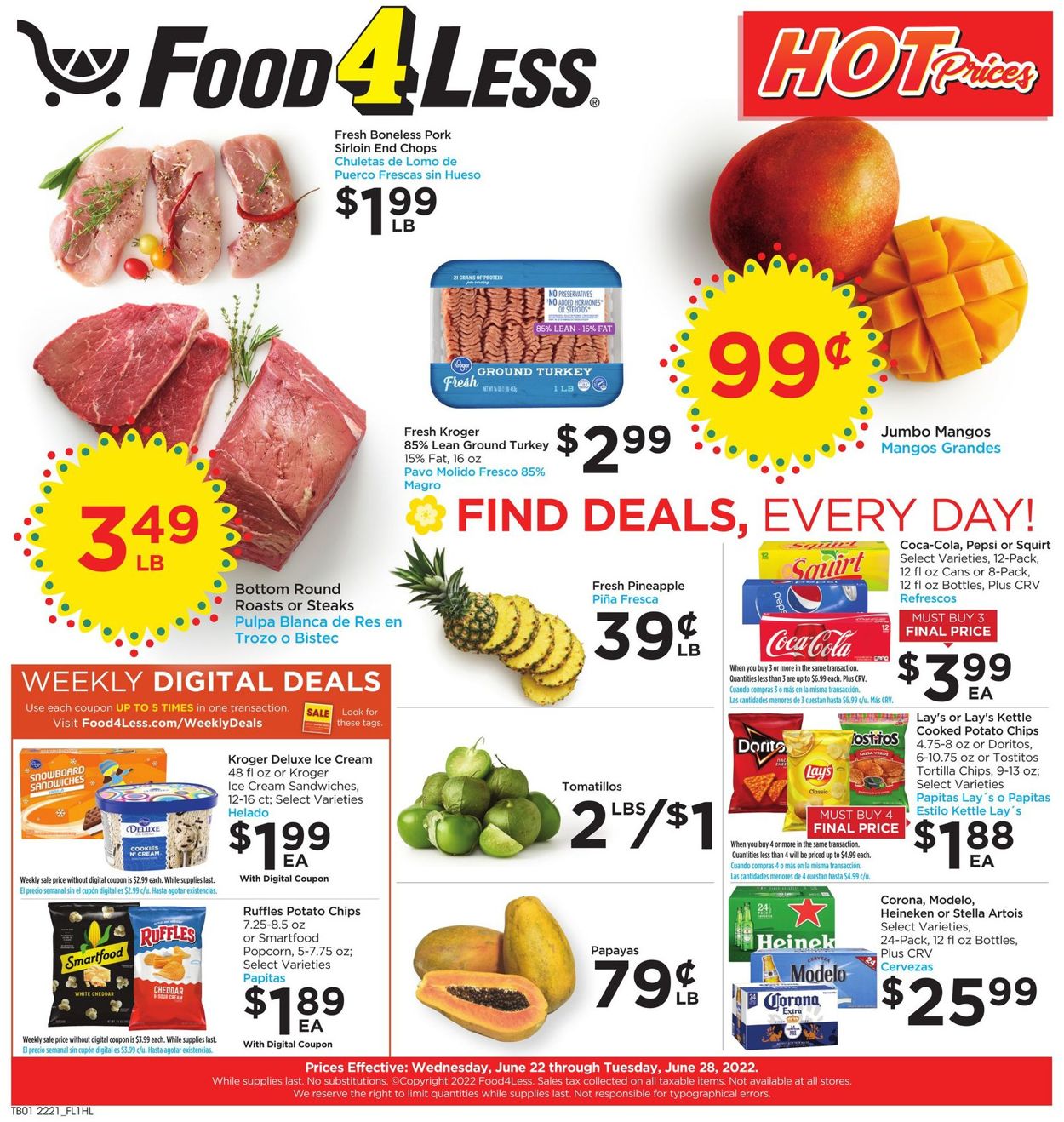 Catalogue Food 4 Less from 06/22/2022