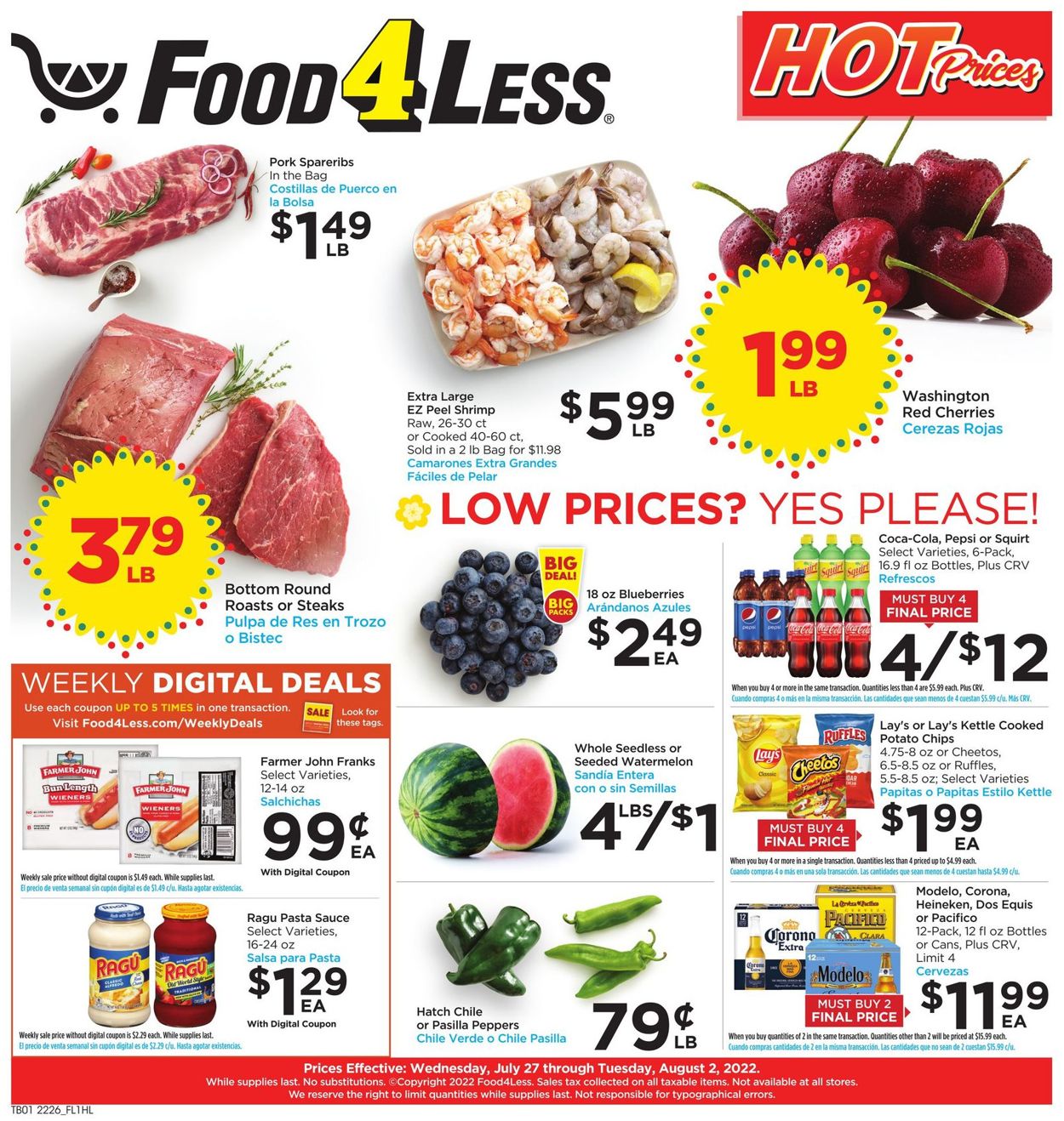 Catalogue Food 4 Less from 07/27/2022