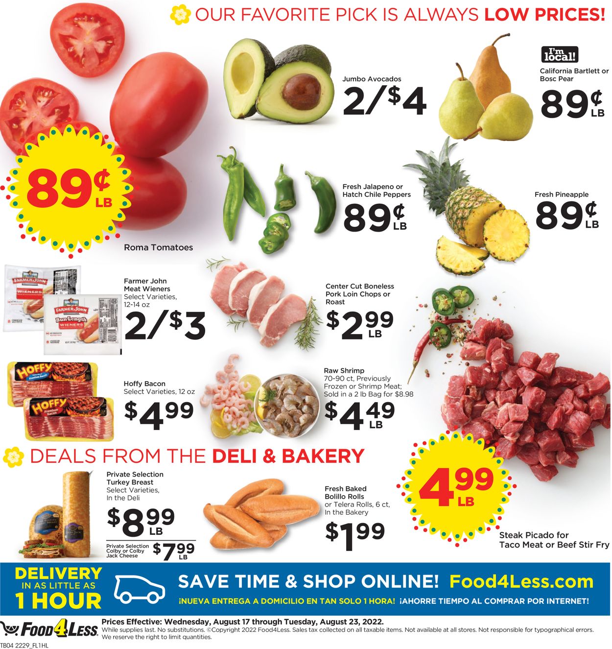 Catalogue Food 4 Less from 08/17/2022