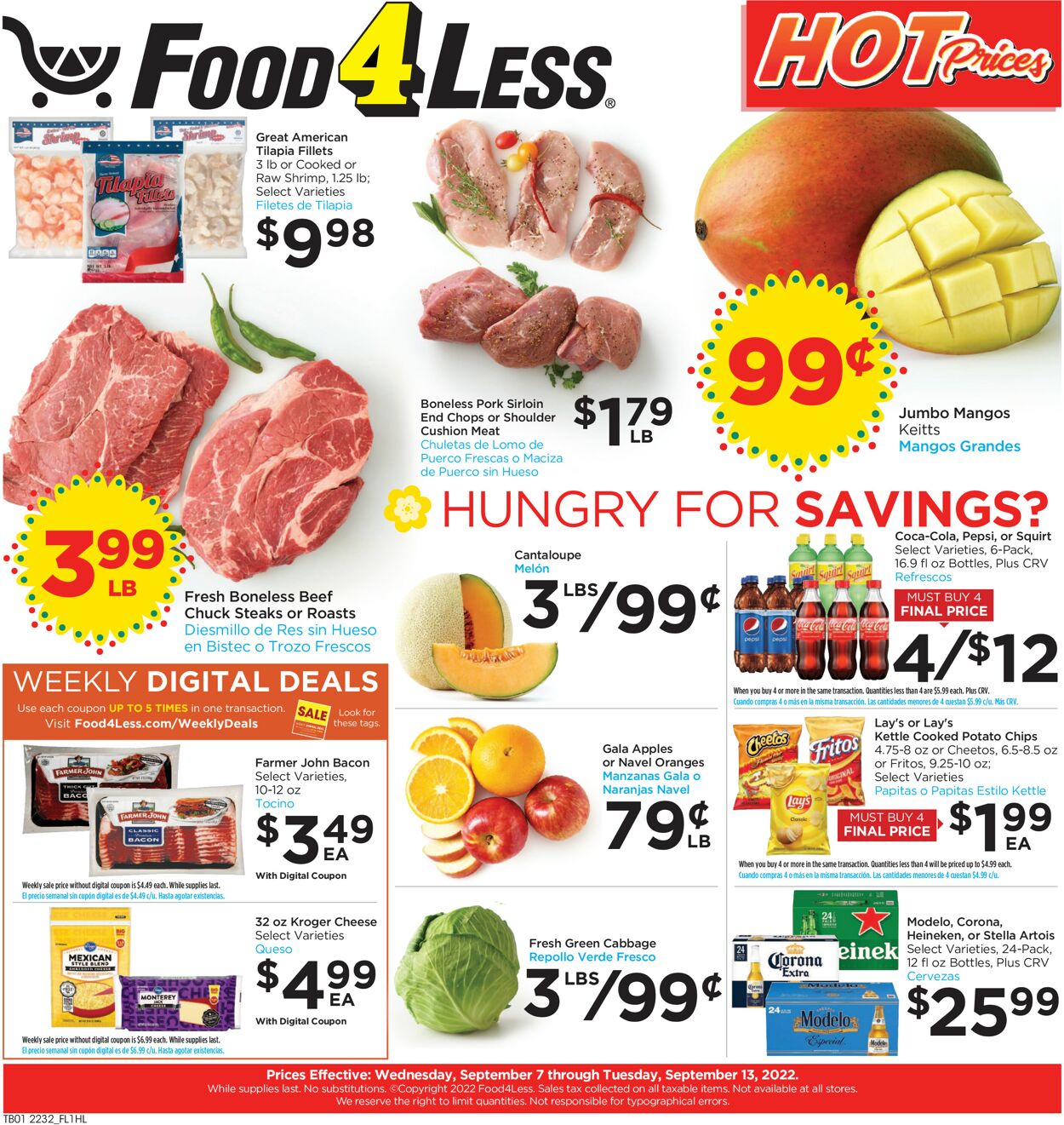 Catalogue Food 4 Less from 09/07/2022