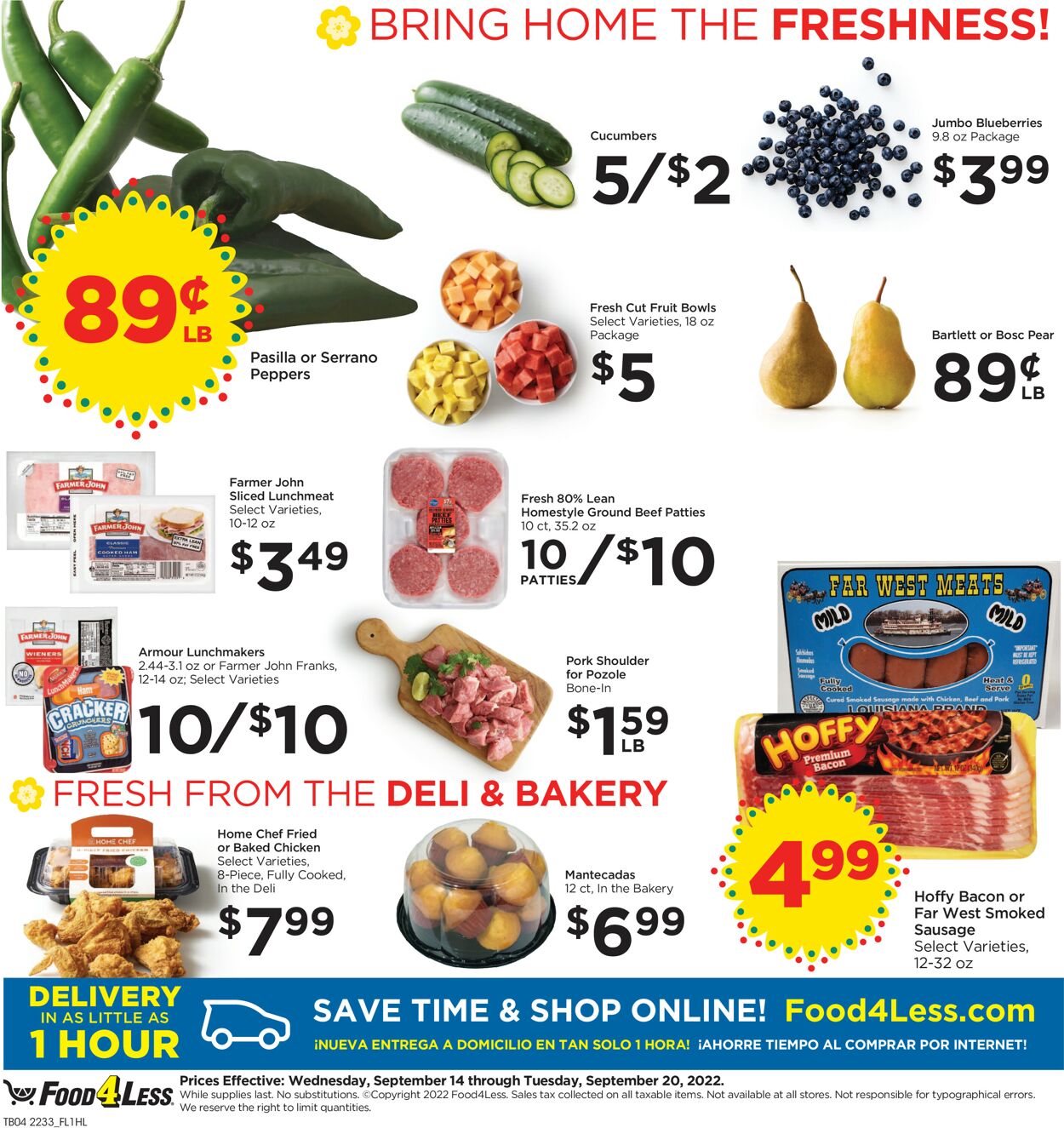 Catalogue Food 4 Less from 09/14/2022