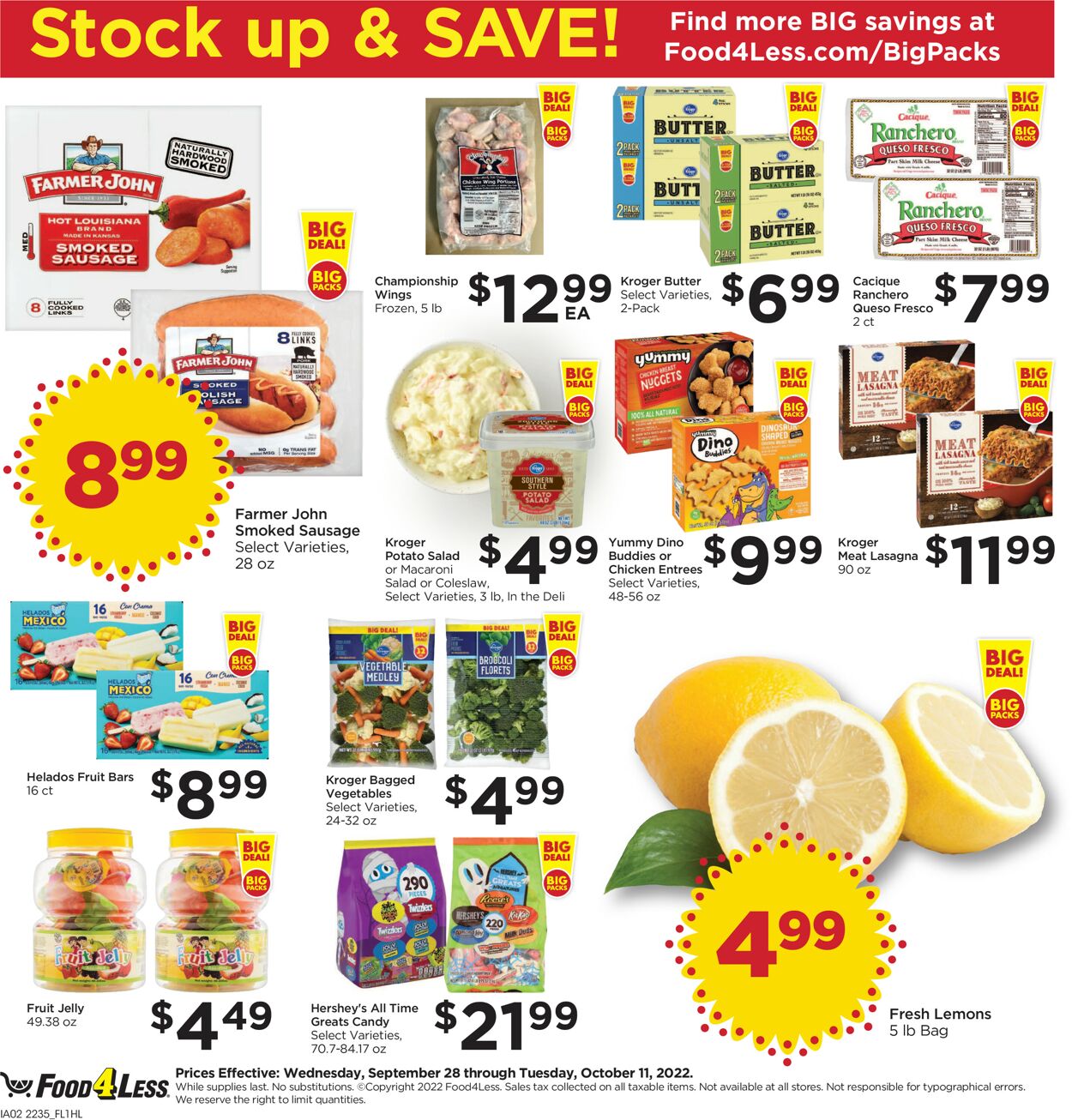 Catalogue Food 4 Less from 09/28/2022