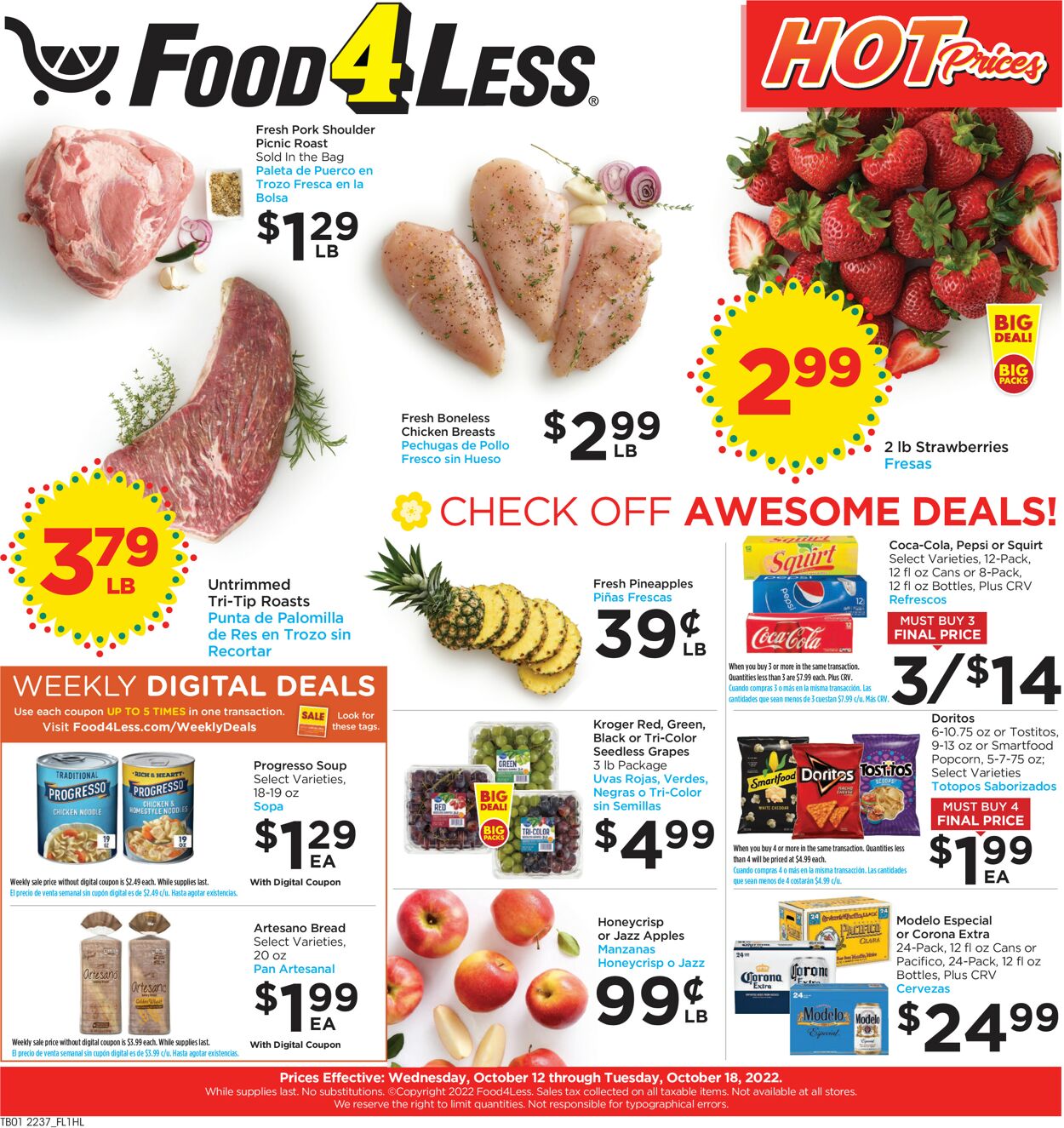 Catalogue Food 4 Less from 10/12/2022