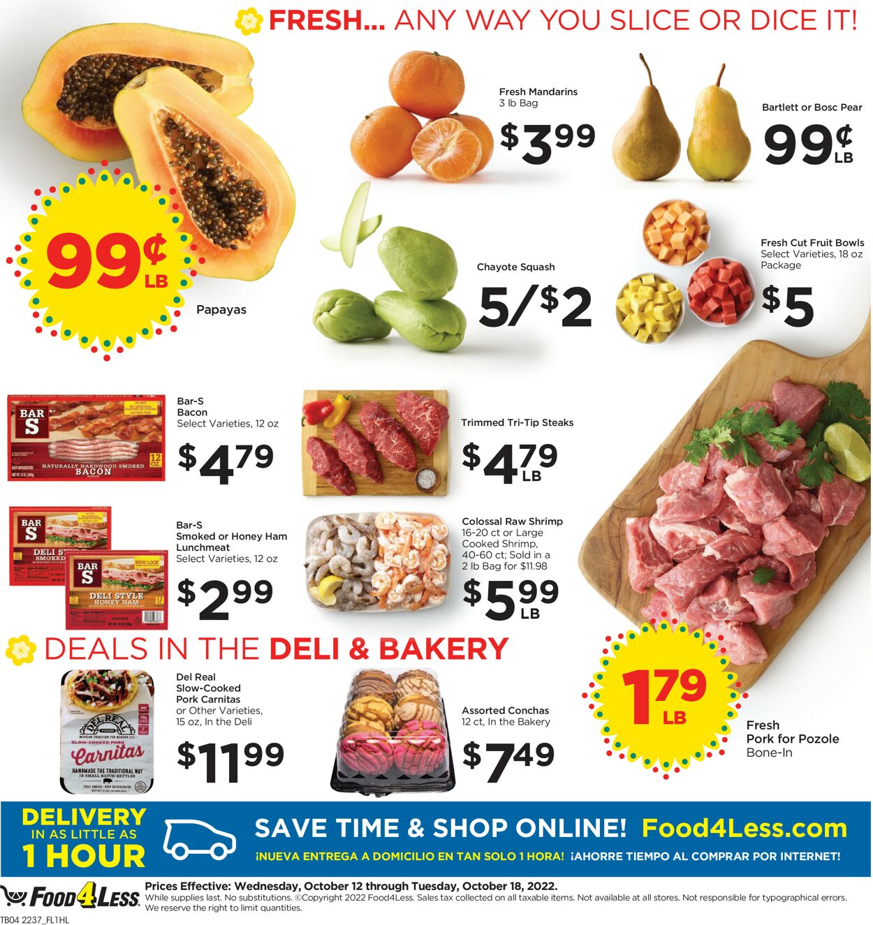 Catalogue Food 4 Less from 10/12/2022