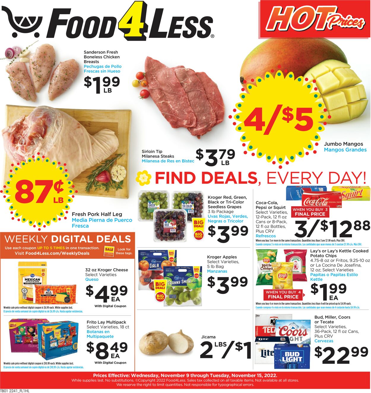 Catalogue Food 4 Less from 11/09/2022
