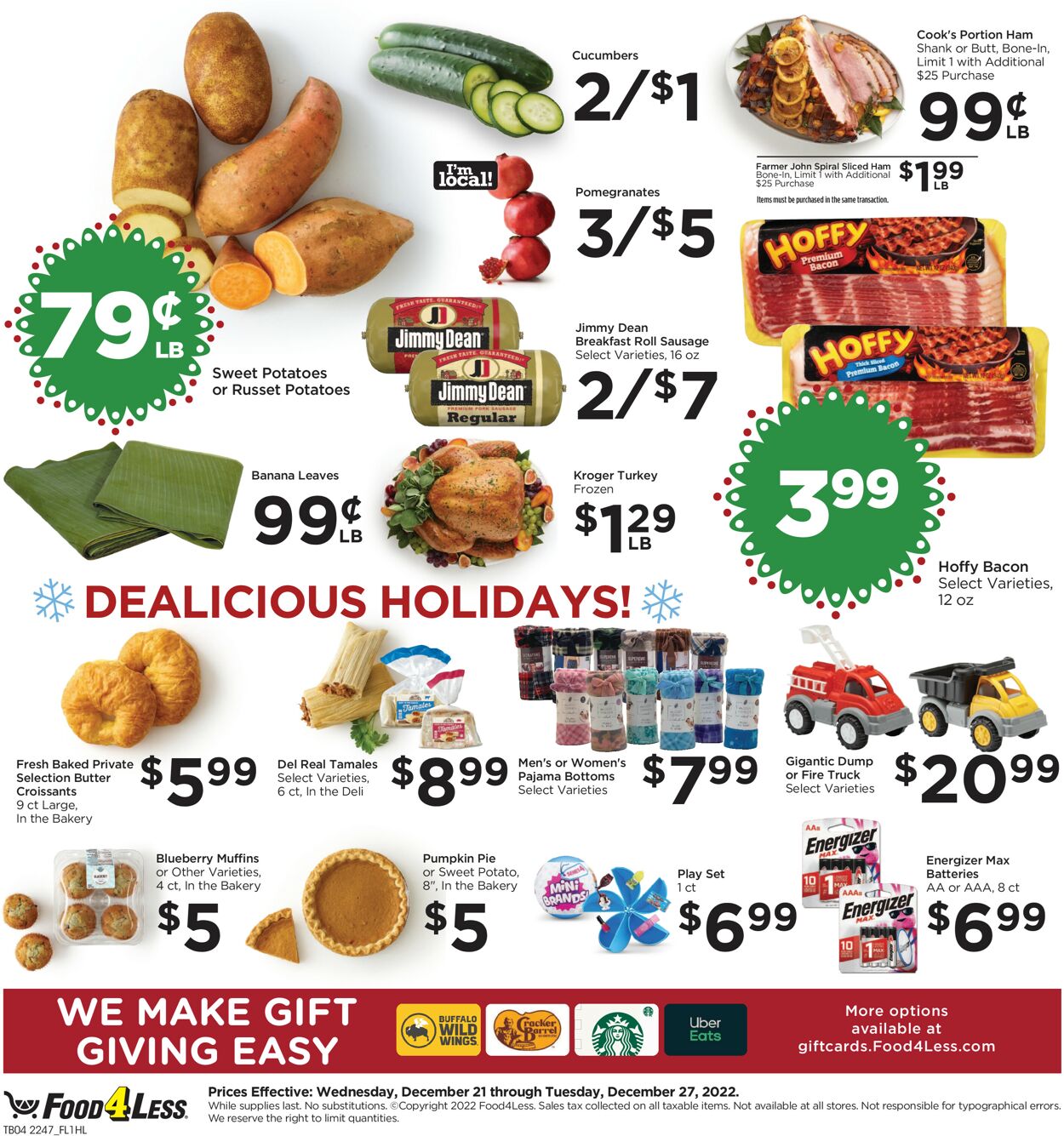 Catalogue Food 4 Less from 12/21/2022