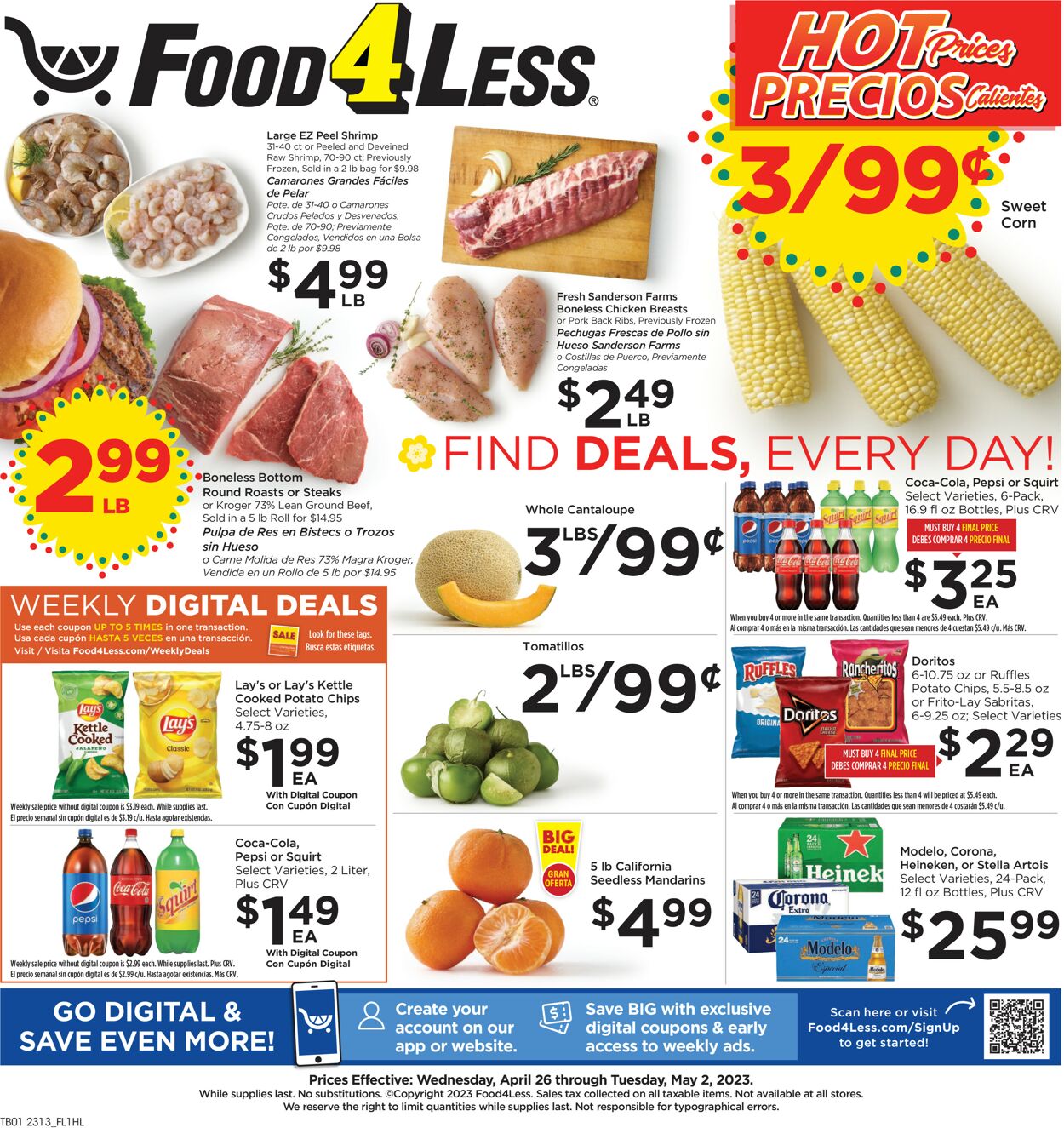 Catalogue Food 4 Less from 04/26/2023