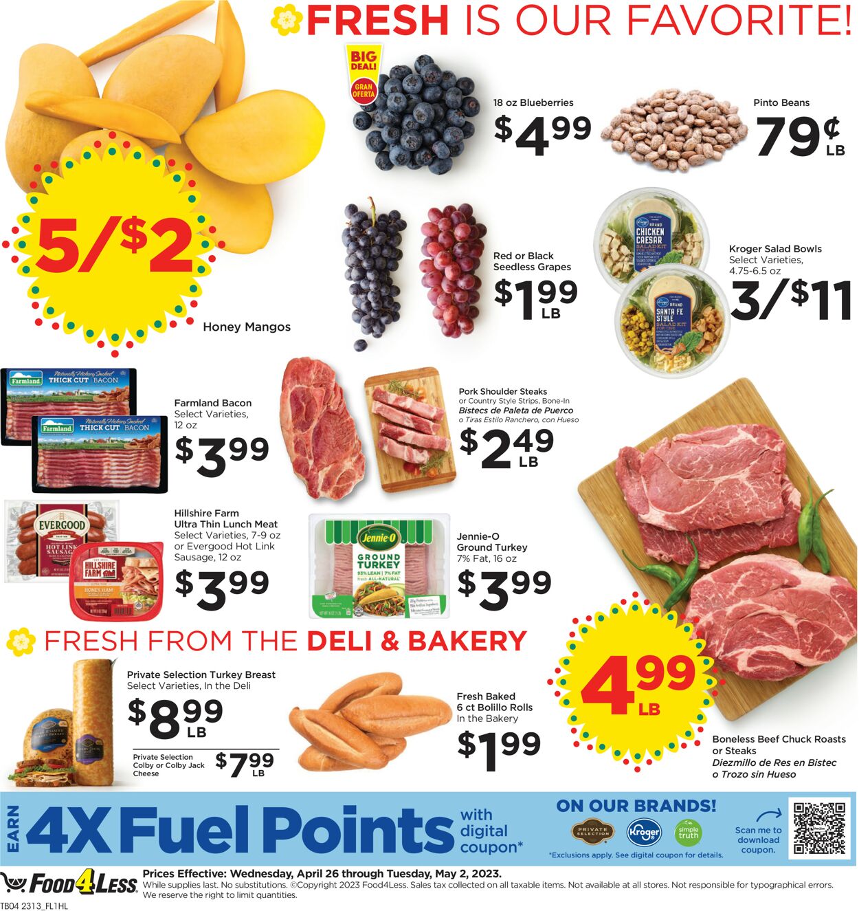 Catalogue Food 4 Less from 04/26/2023