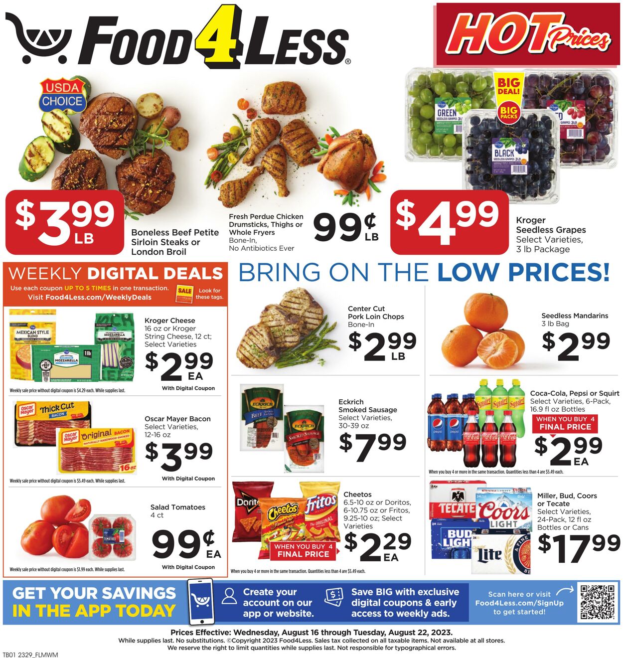 Catalogue Food 4 Less from 08/16/2023