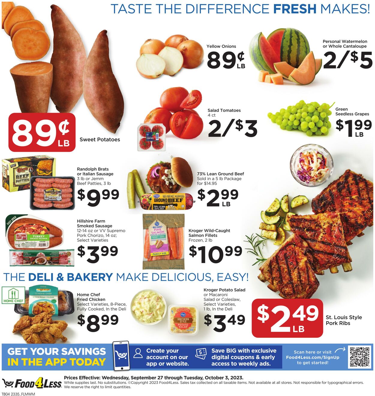 Catalogue Food 4 Less from 09/27/2023