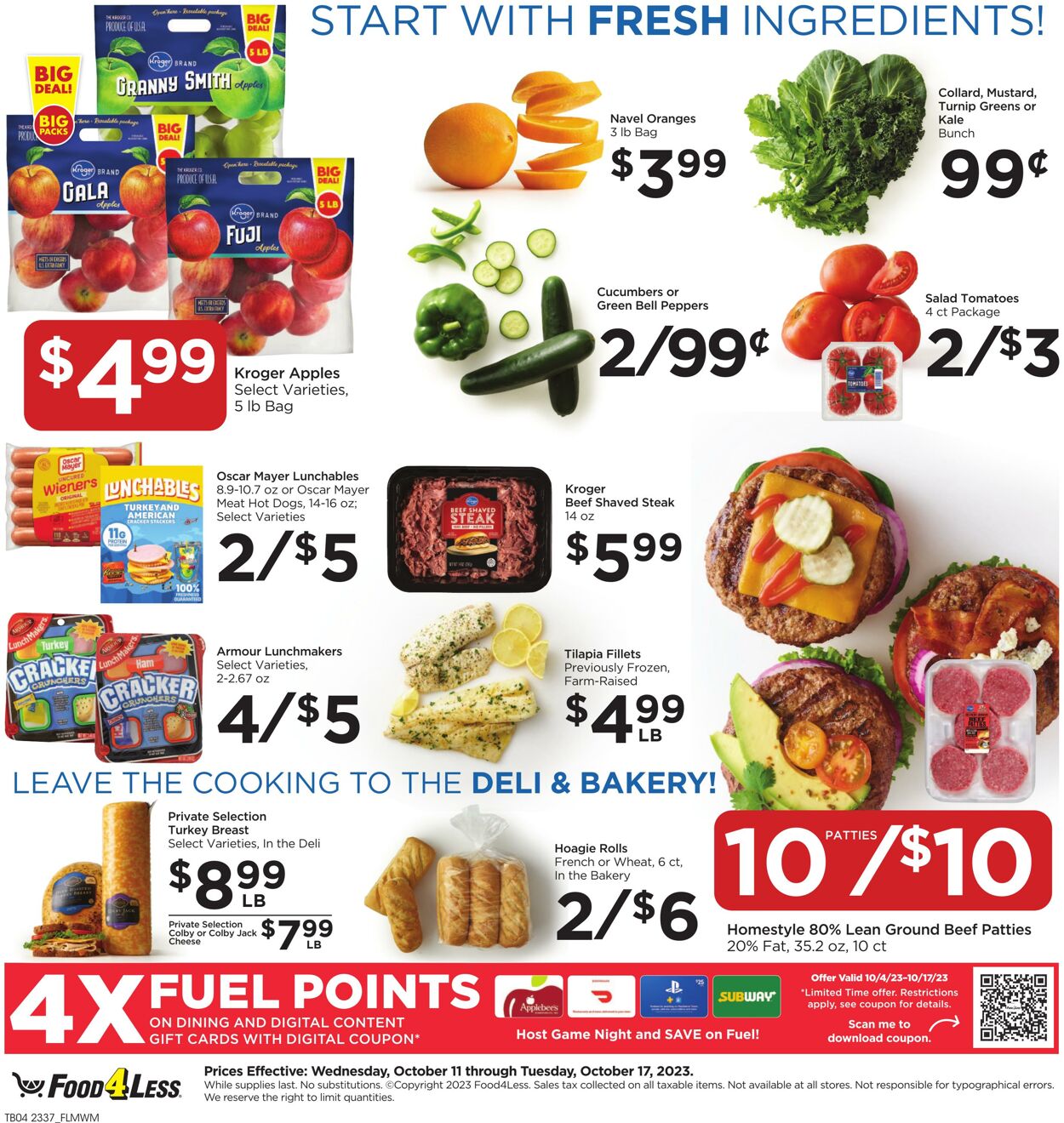 Catalogue Food 4 Less from 10/11/2023