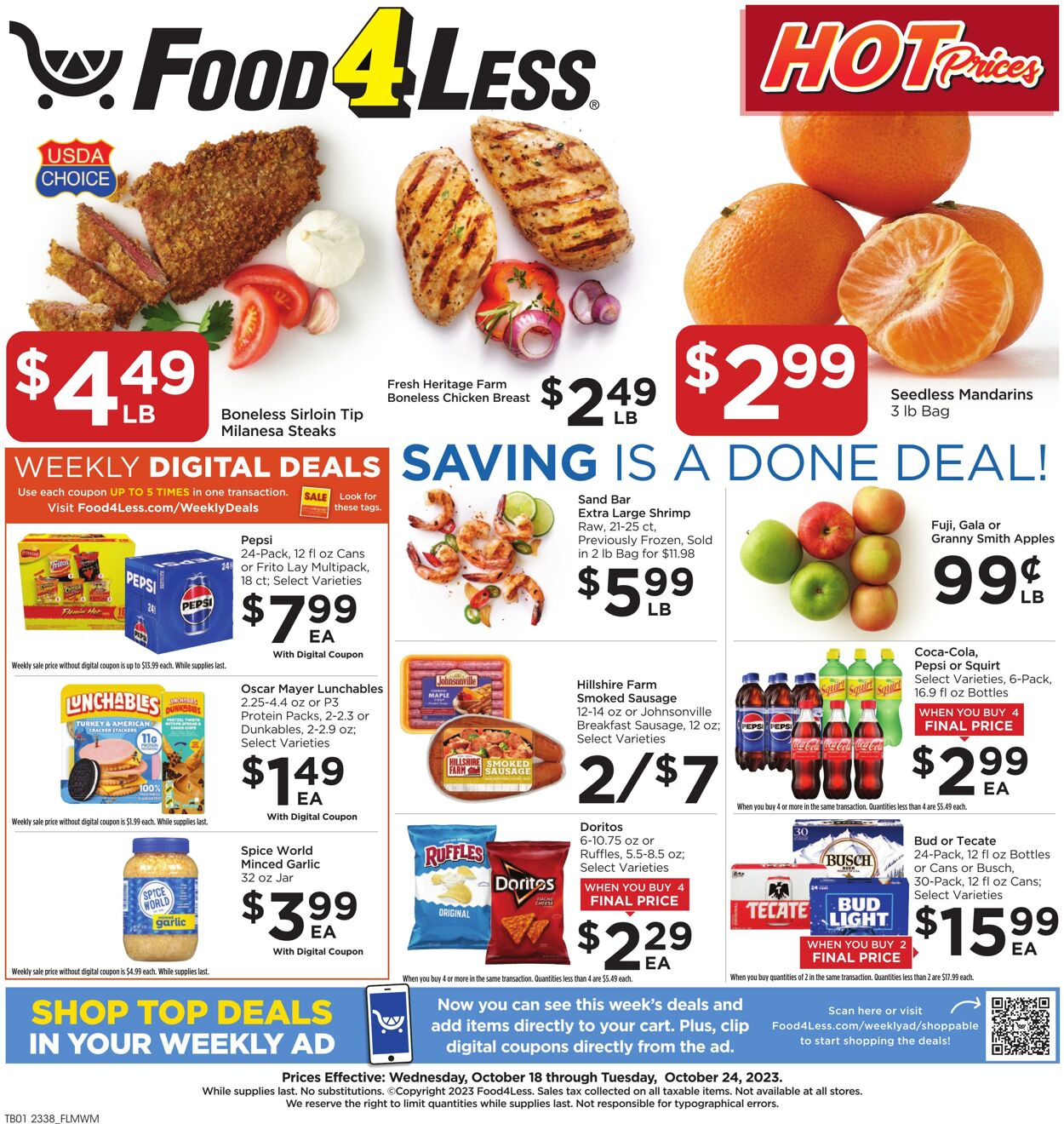 Catalogue Food 4 Less from 10/18/2023