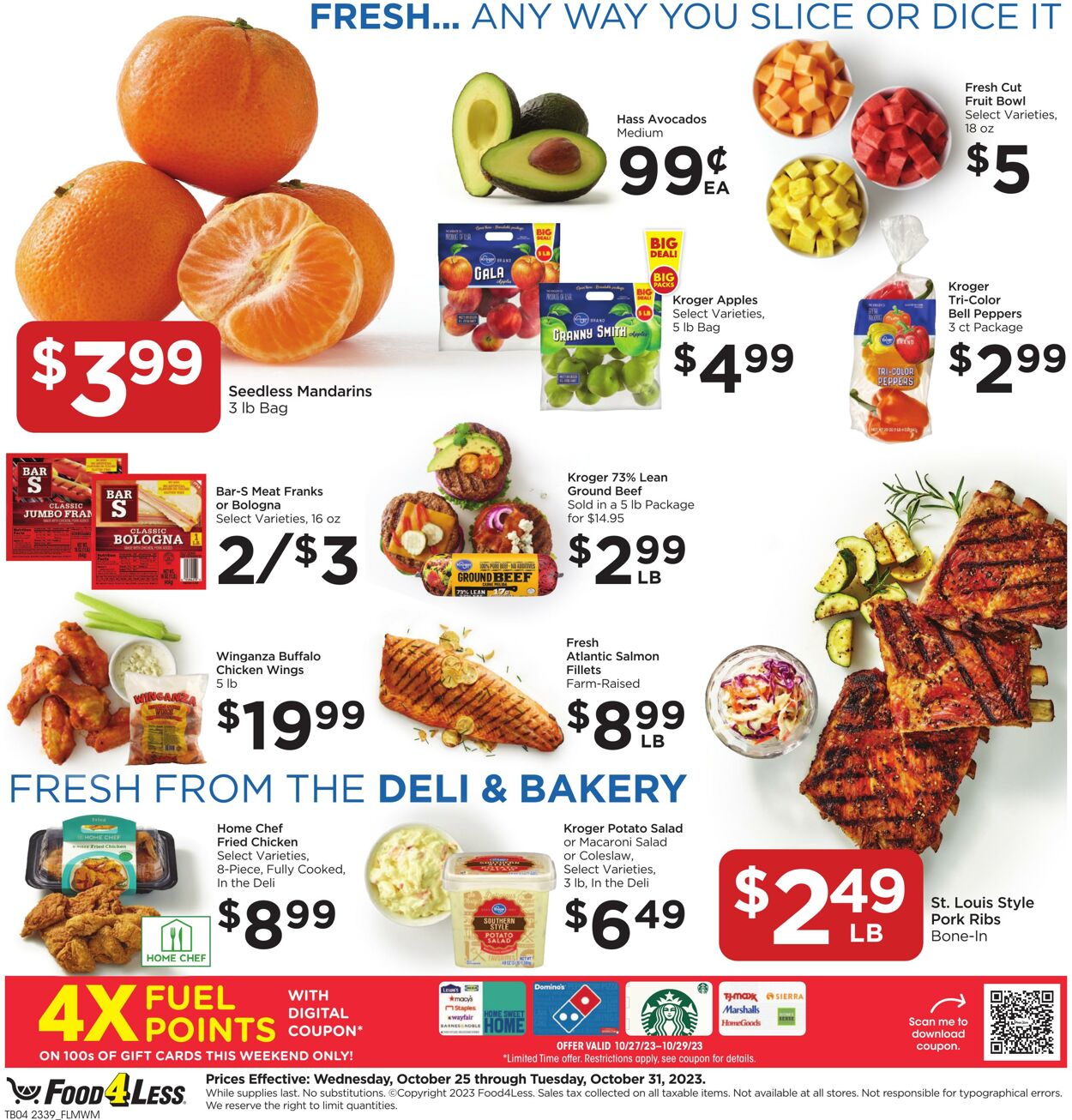 Catalogue Food 4 Less from 10/25/2023