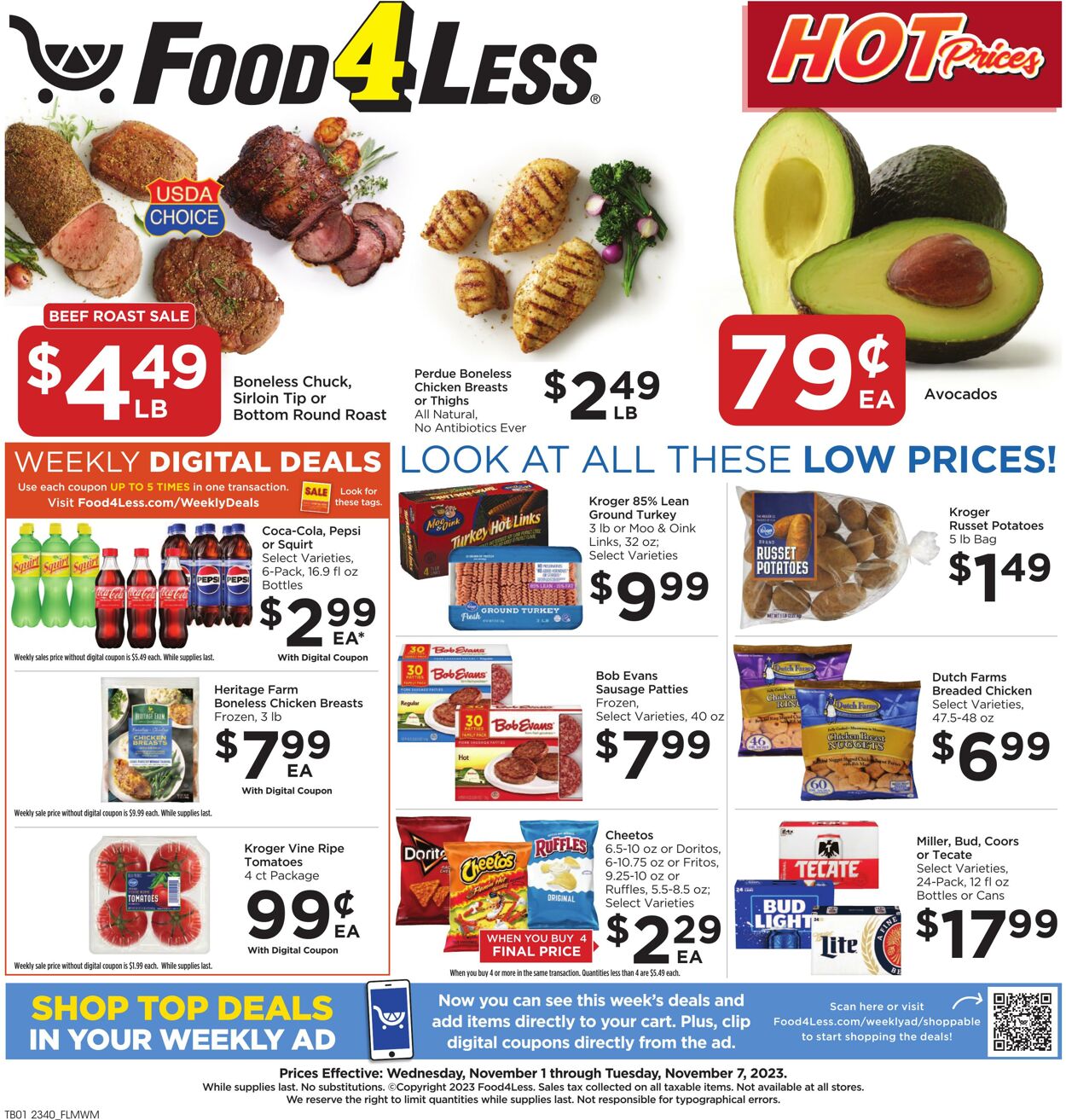 Catalogue Food 4 Less from 11/01/2023