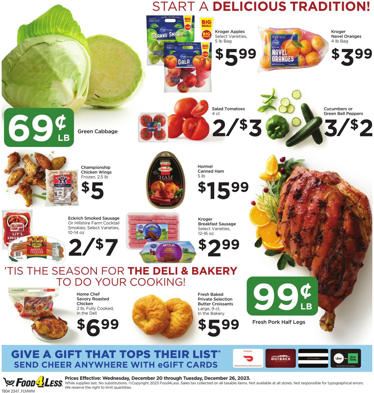 Catalogue Food 4 Less from 12/20/2023