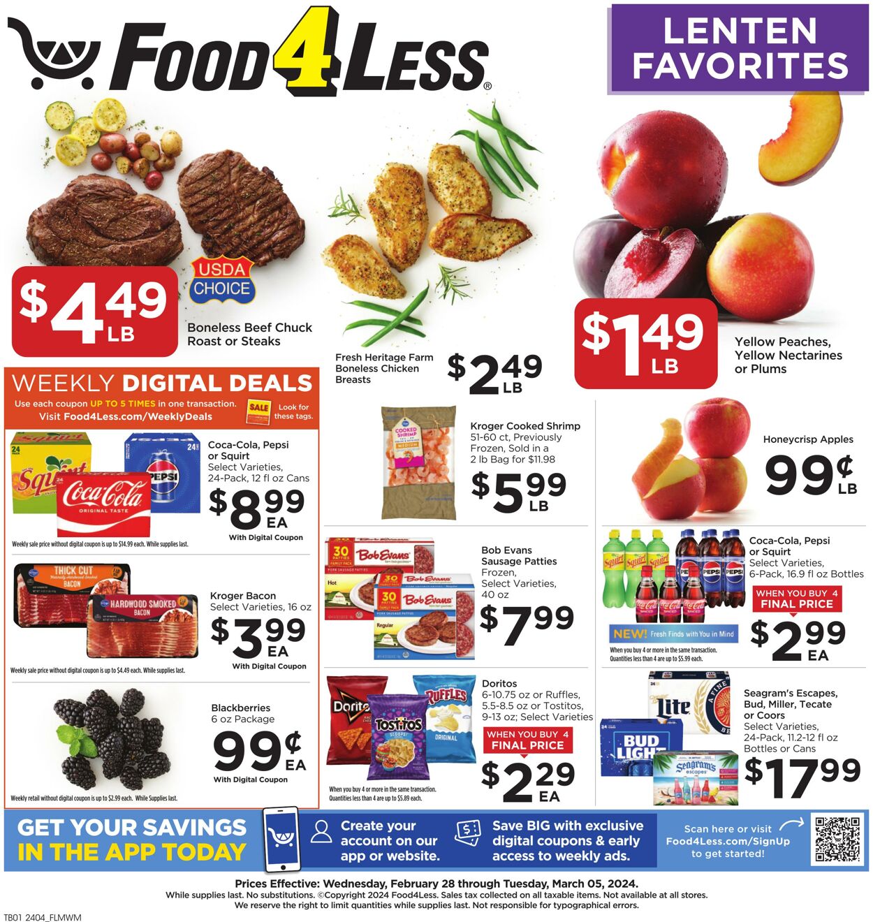 Catalogue Food 4 Less from 02/28/2024