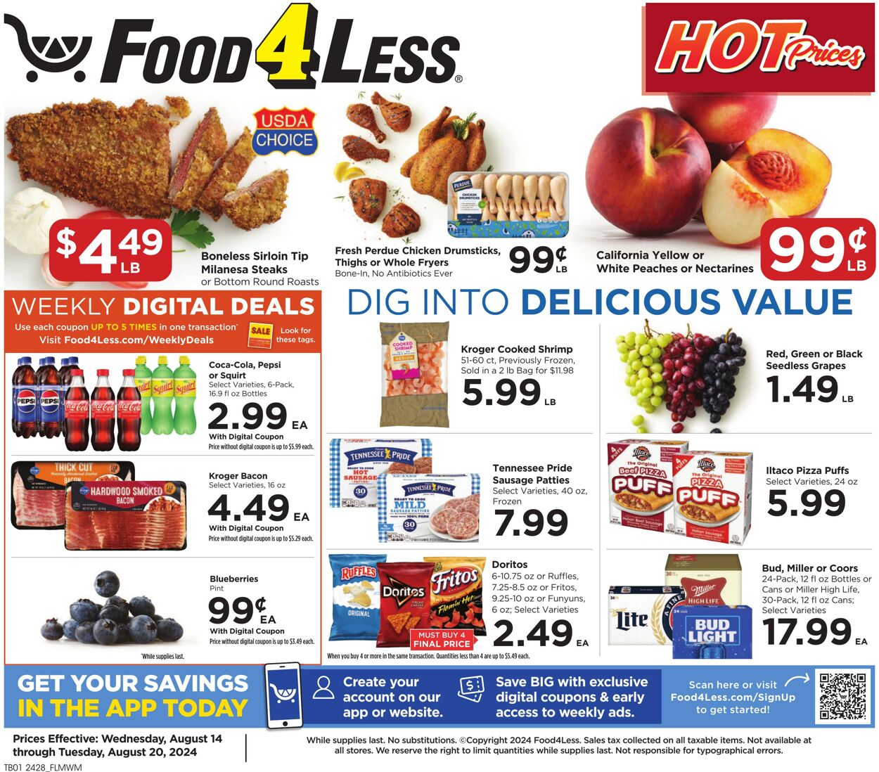 Catalogue Food 4 Less from 08/14/2024