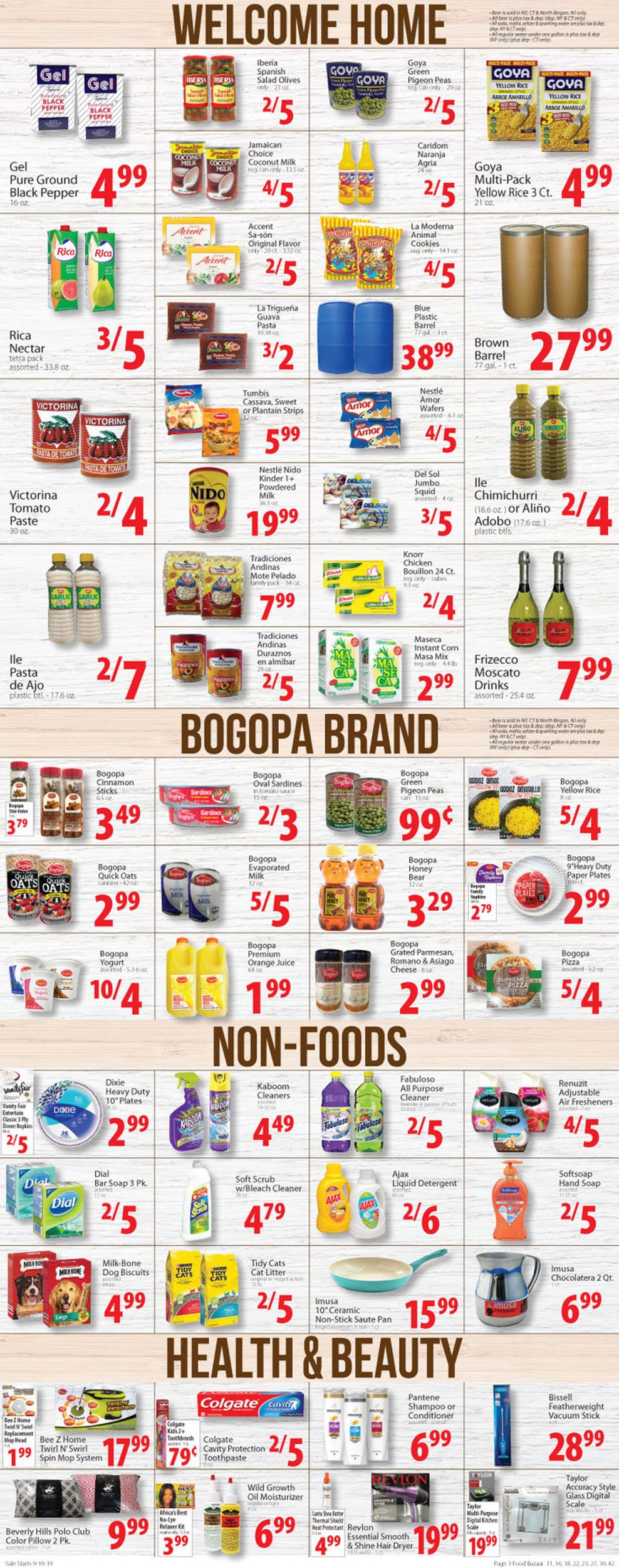 Catalogue Food Bazaar from 09/19/2019