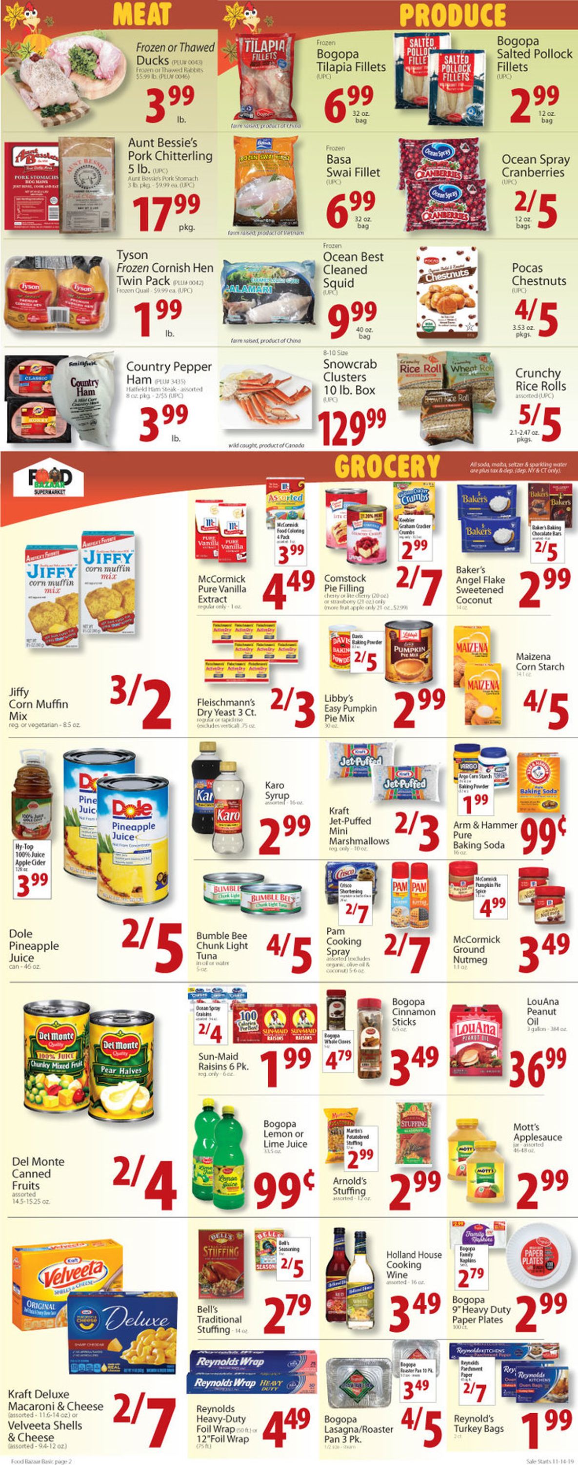 Catalogue Food Bazaar - Thanksgiving Ad 2019 from 11/14/2019