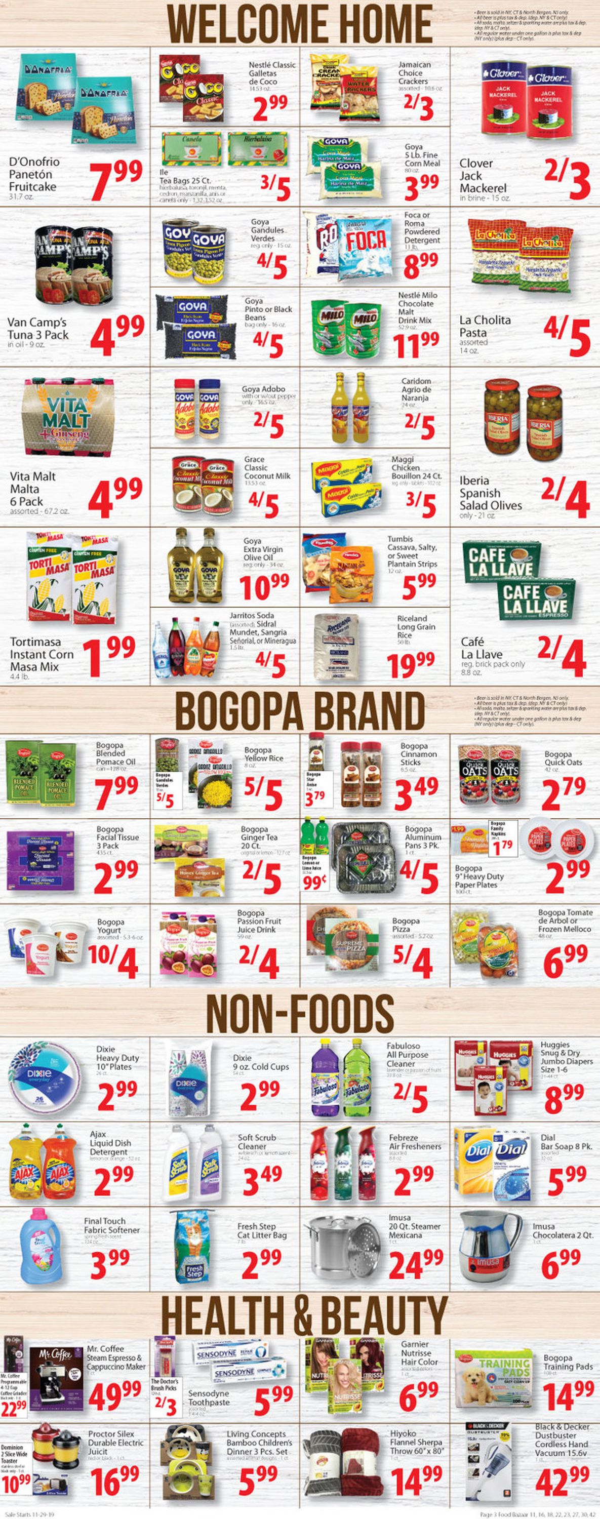 Catalogue Food Bazaar from 11/29/2019