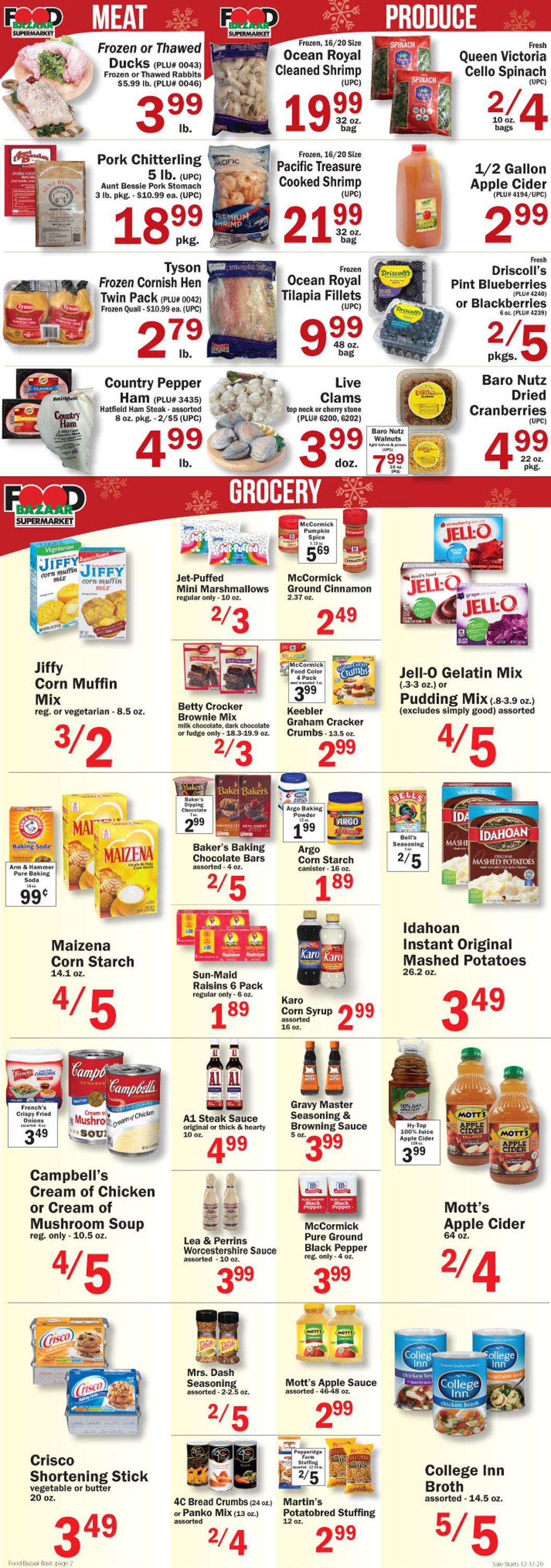 Catalogue Food Bazaar Christmas Ad 2020 from 12/17/2020