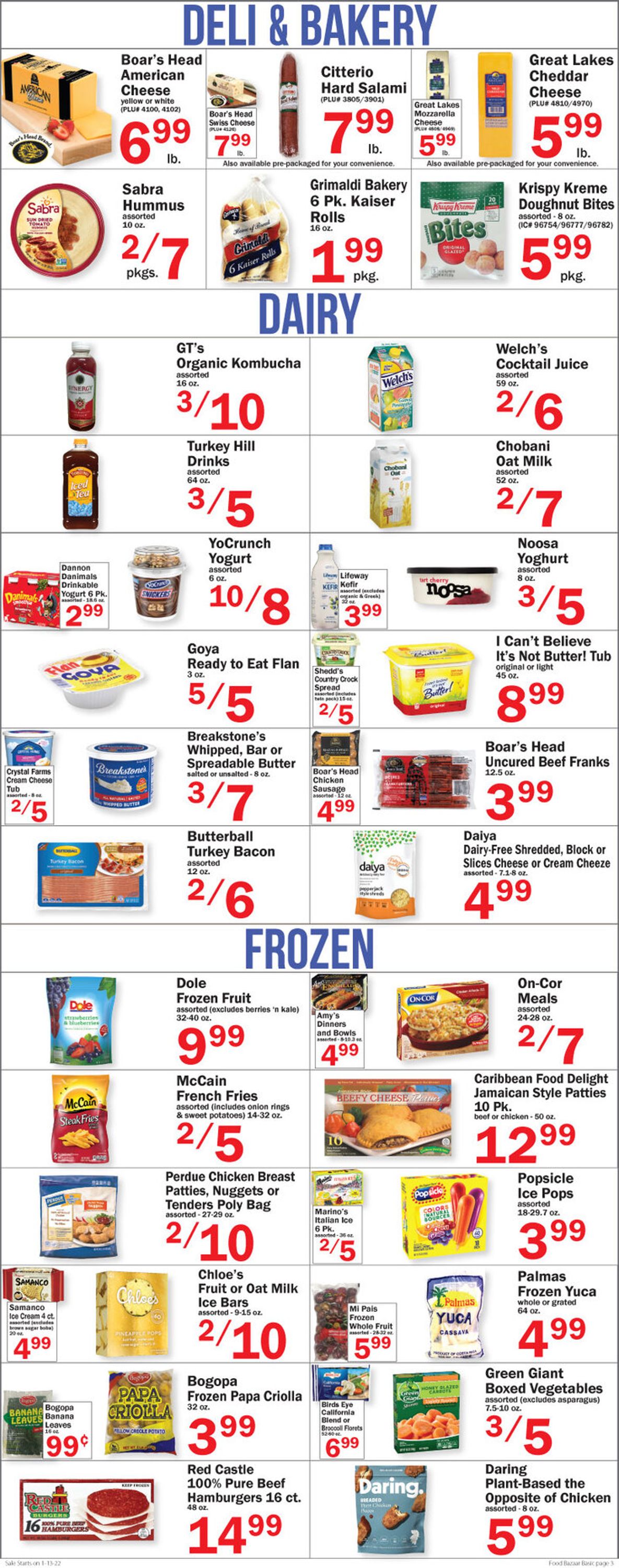 Catalogue Food Bazaar from 01/13/2022