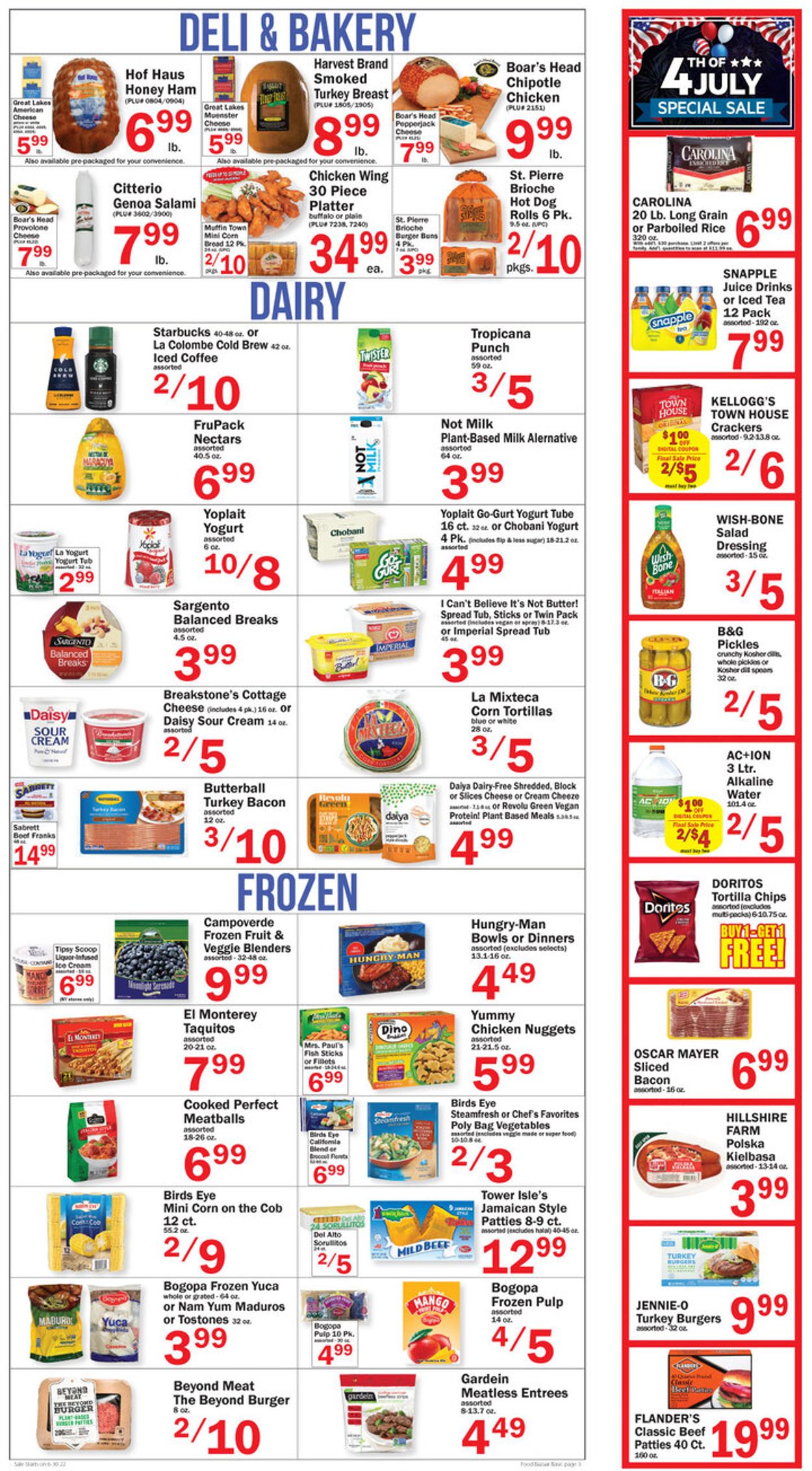 Catalogue Food Bazaar - 4th of July Sale from 06/30/2022