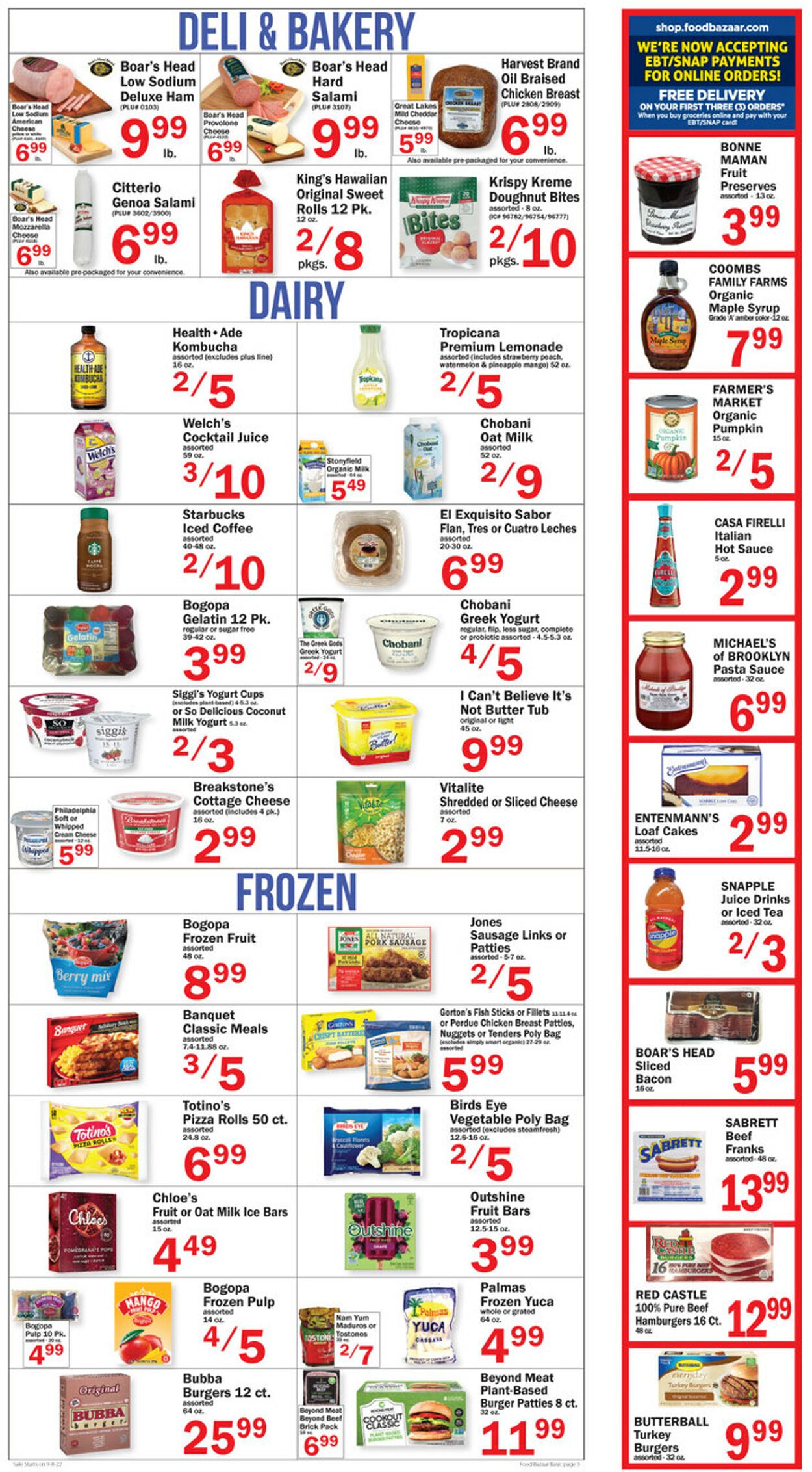 Catalogue Food Bazaar from 09/08/2022