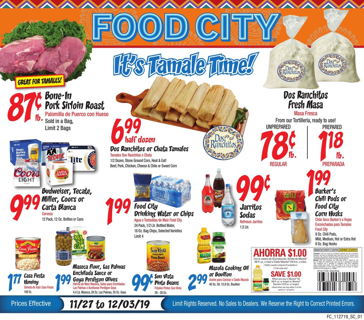 Catalogue Food City from 11/27/2019