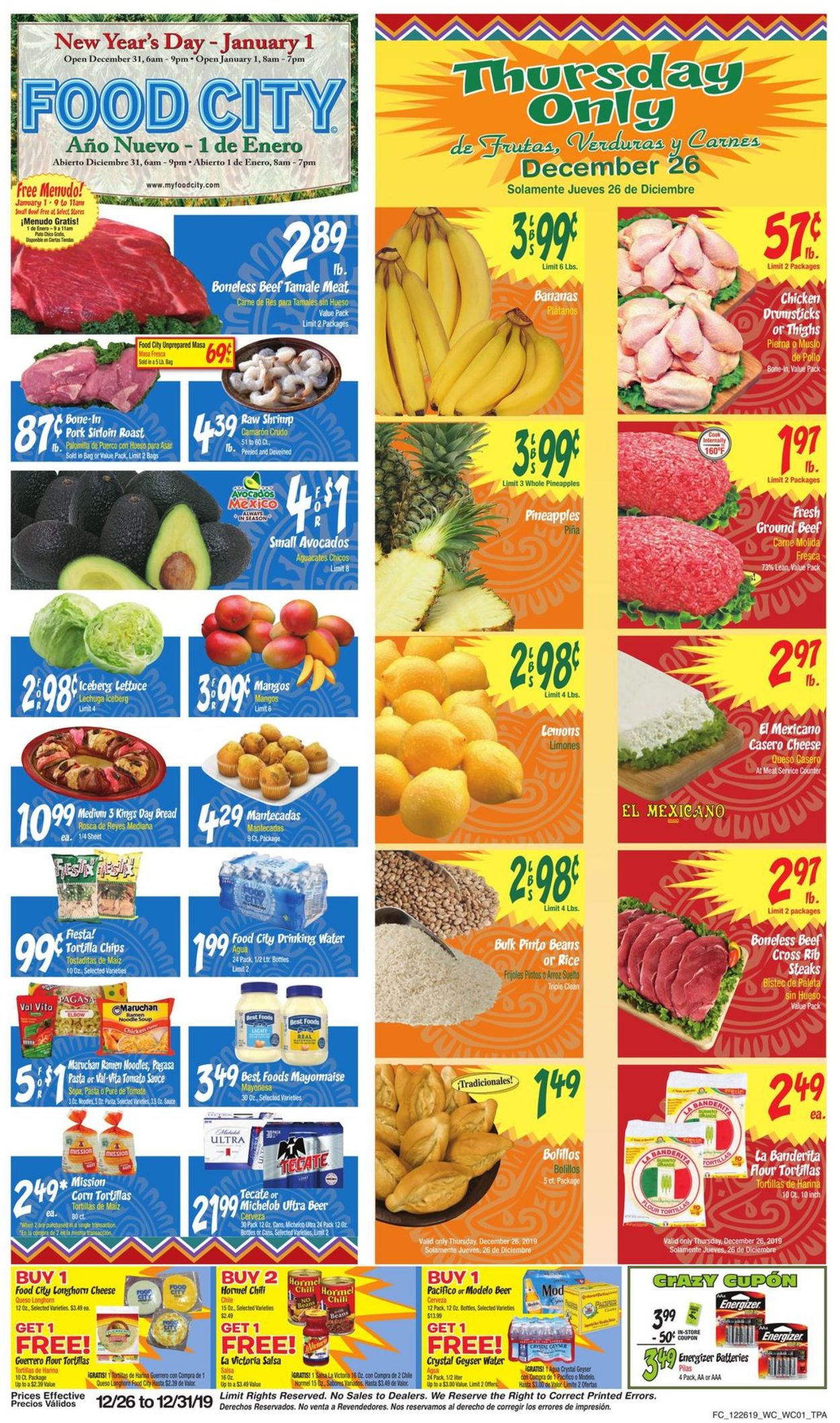 Catalogue Food City from 12/26/2019
