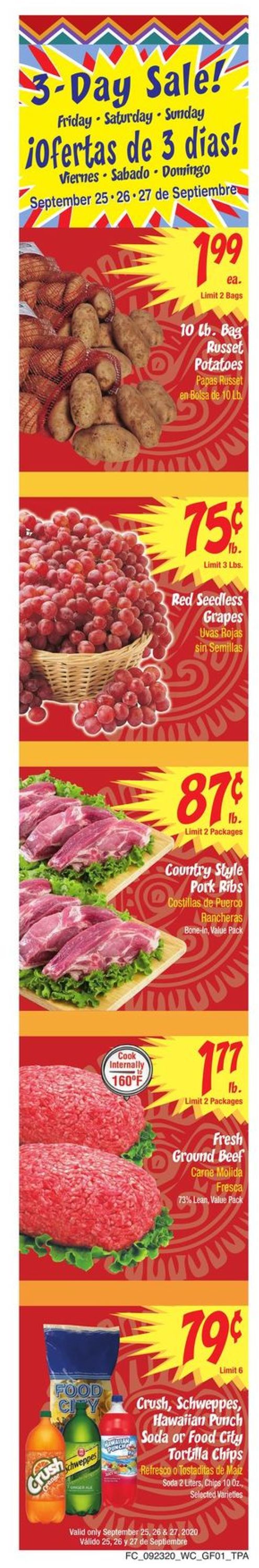 Catalogue Food City from 09/25/2020
