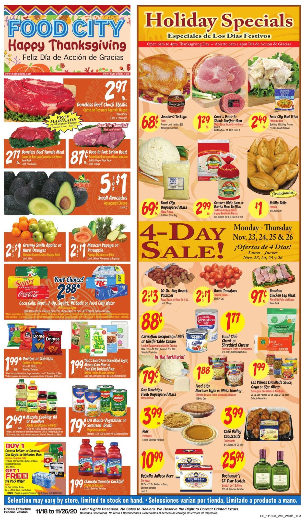 Catalogue Food City Thanksgiving ad 2020 from 11/18/2020