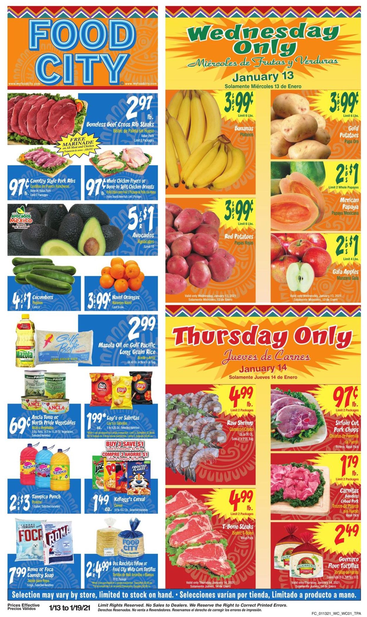 Catalogue Food City from 01/13/2021