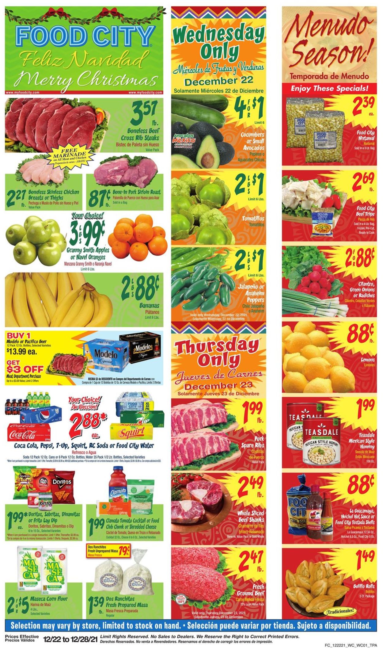 Catalogue Food City from 12/22/2021