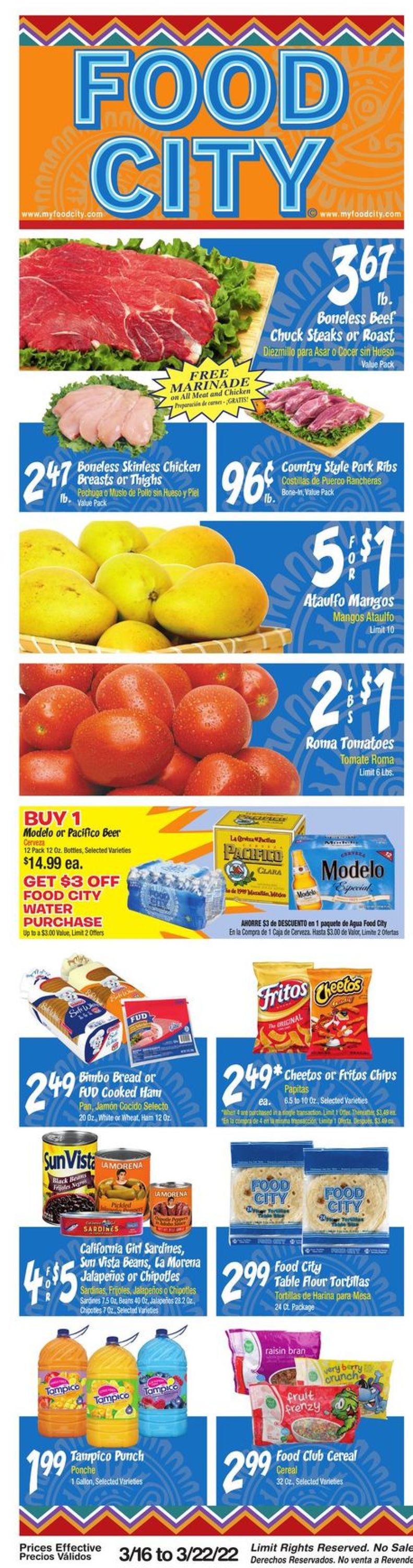 Catalogue Food City from 03/16/2022