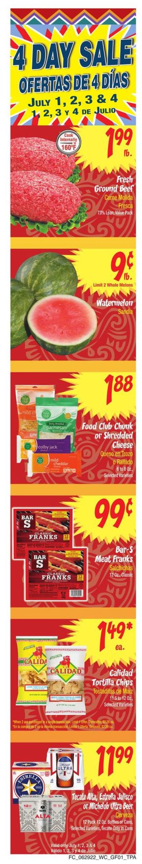 Catalogue Food City from 06/29/2022