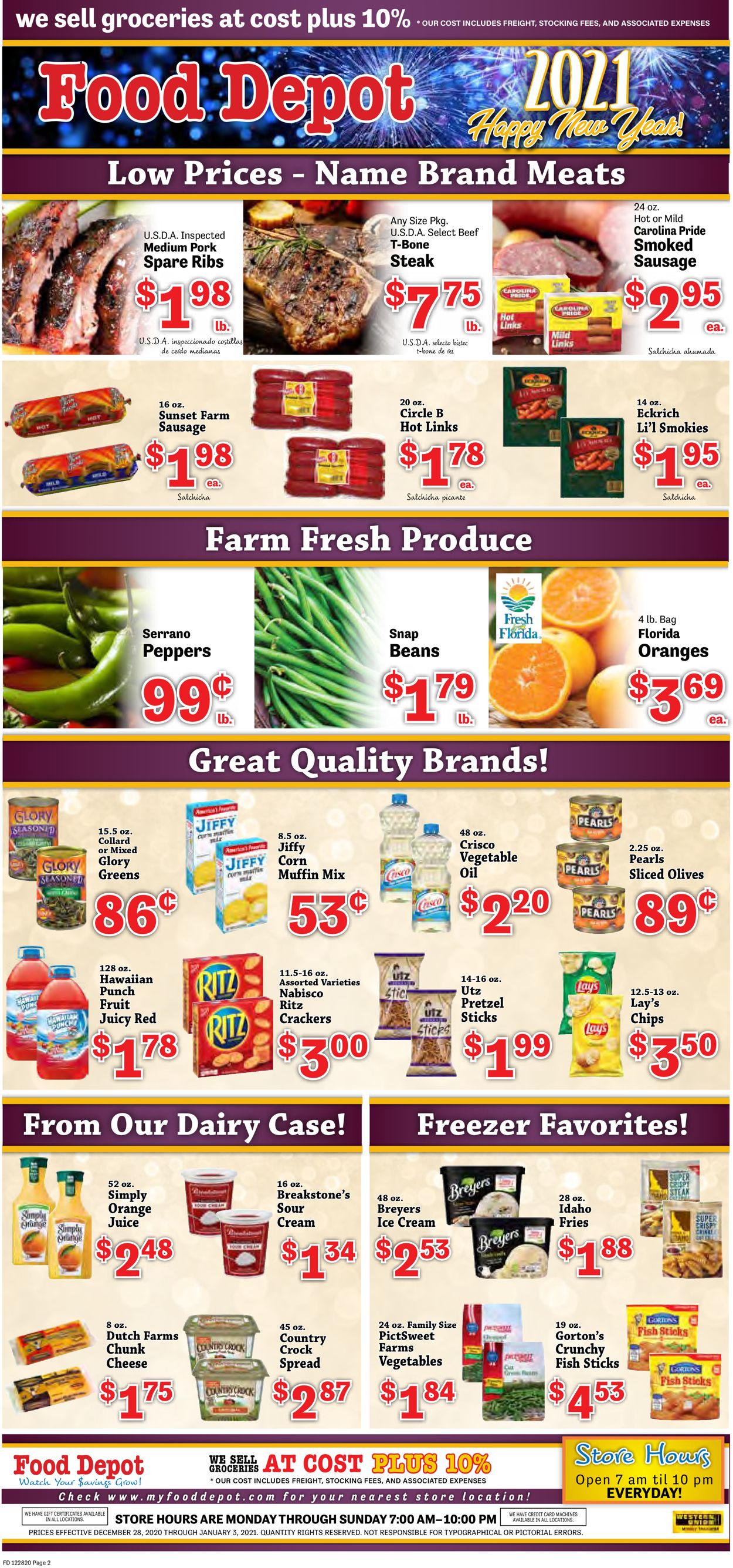 Catalogue Food Depot New Year's Ad  from 12/28/2020