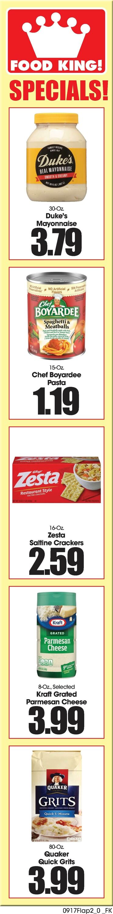 Catalogue Food King from 09/17/2025