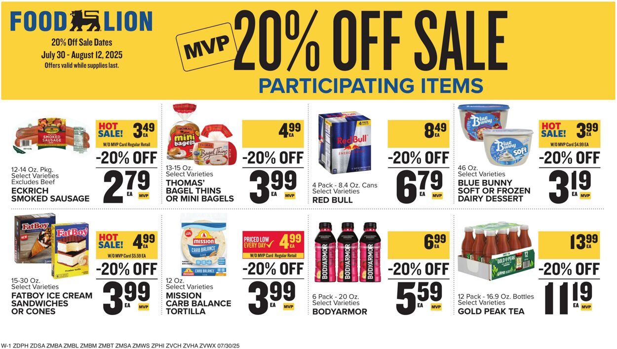 Catalogue Food Lion from 07/30/2025