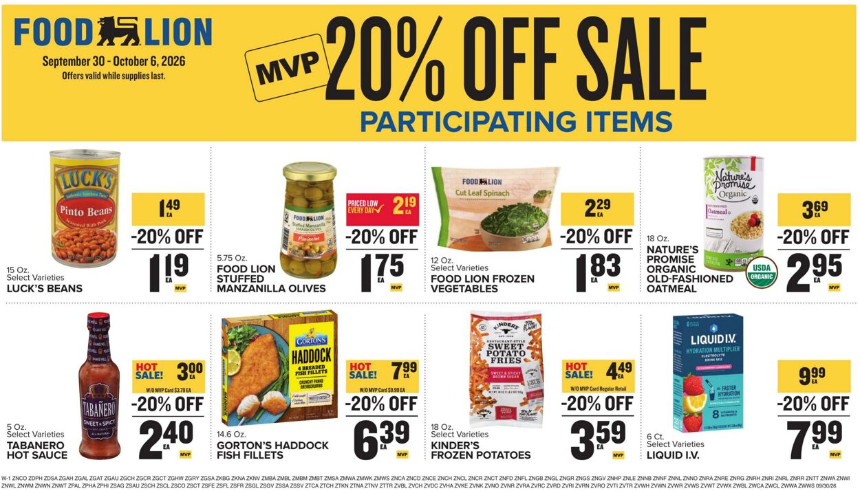 Catalogue Food Lion from 09/30/2026
