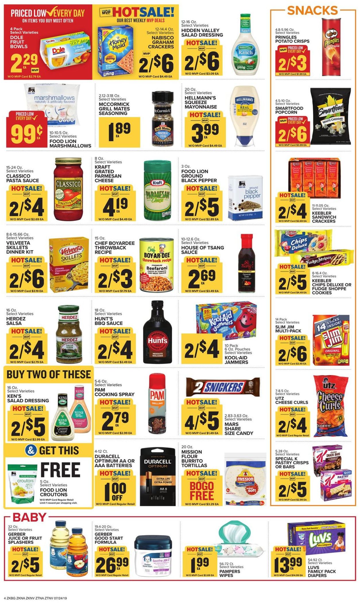 Catalogue Food Lion from 07/24/2019