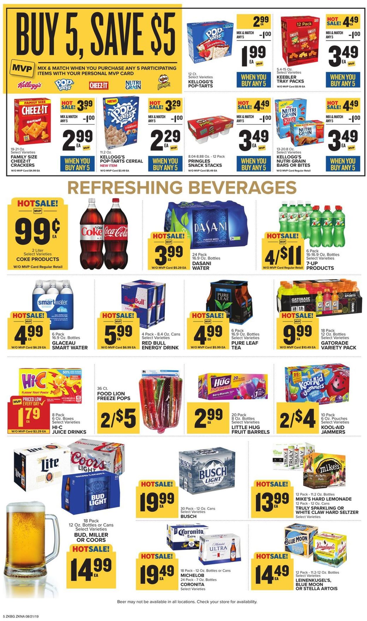 Catalogue Food Lion from 08/21/2019